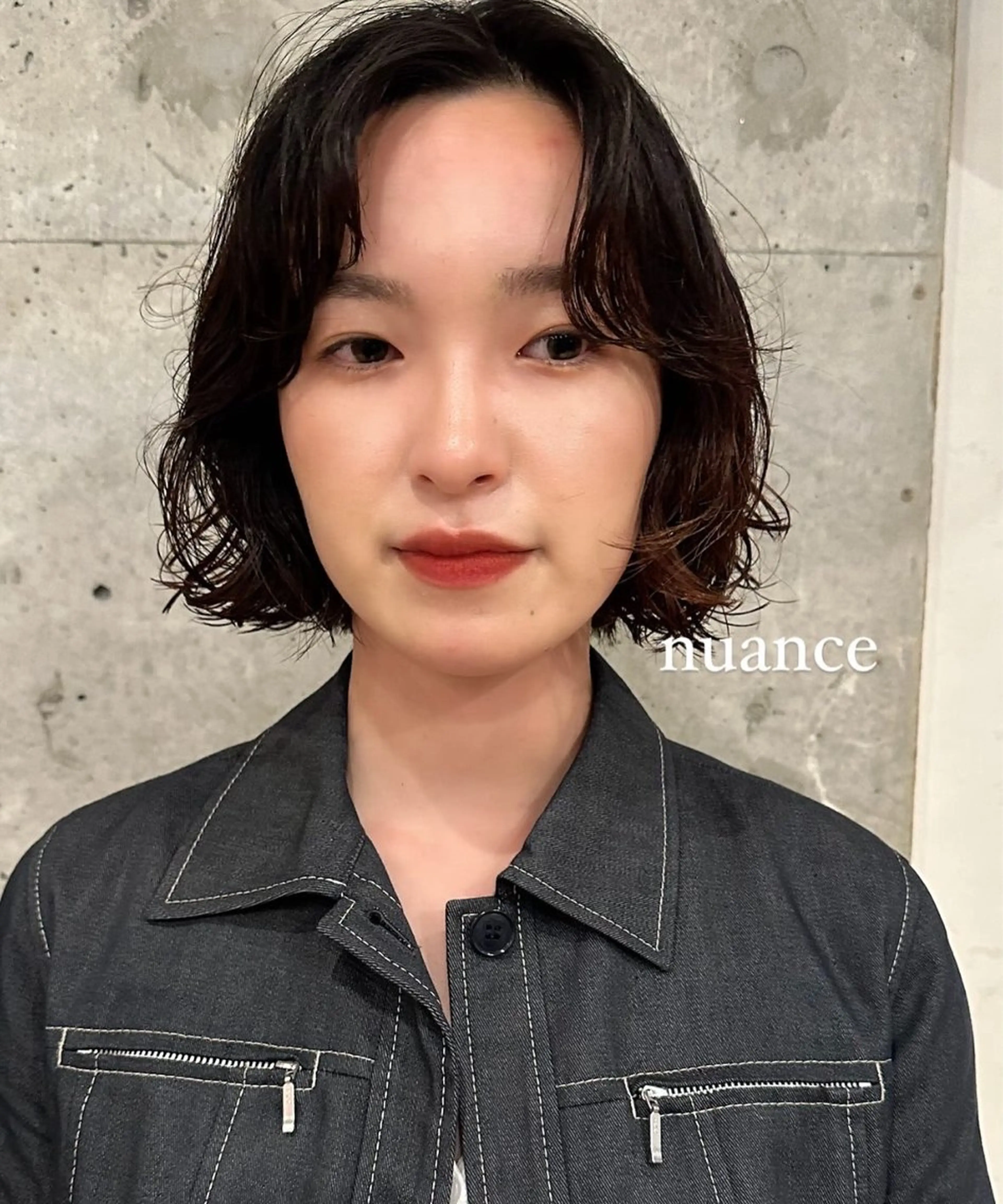 ショート ボブ ボブ/レイヤー/ニュ アンスパーマ/小夏のヘアスタイル