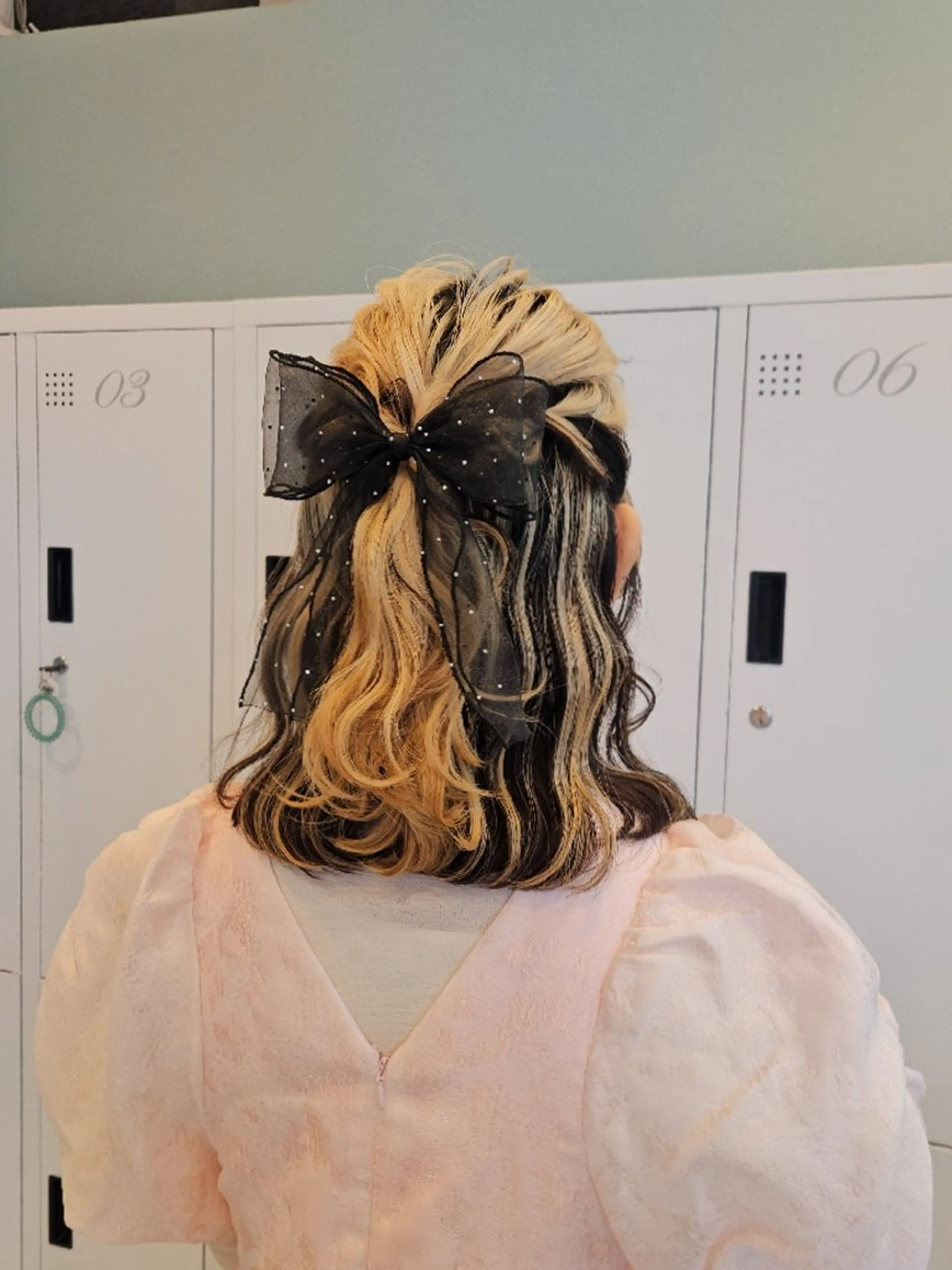 ヘアアレンジ ミディアム ハーフアップ 韓国風ヘア レイヤーカット ヘアセット ミク🇰🇷 /Agu hairのヘアスタイル