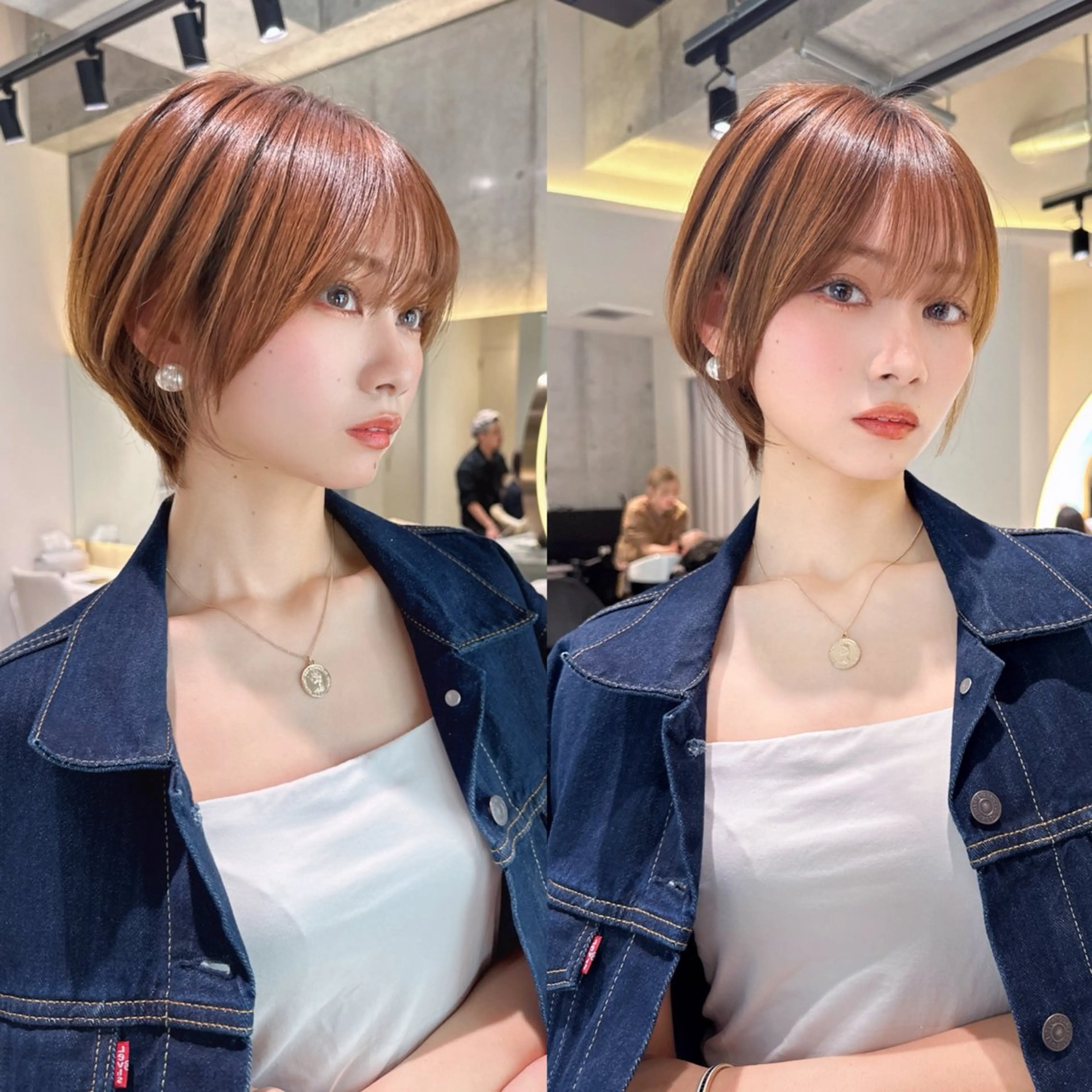 ショート カラー ブリーチなし/暖色/ 透明感/ririkaのヘアスタイル