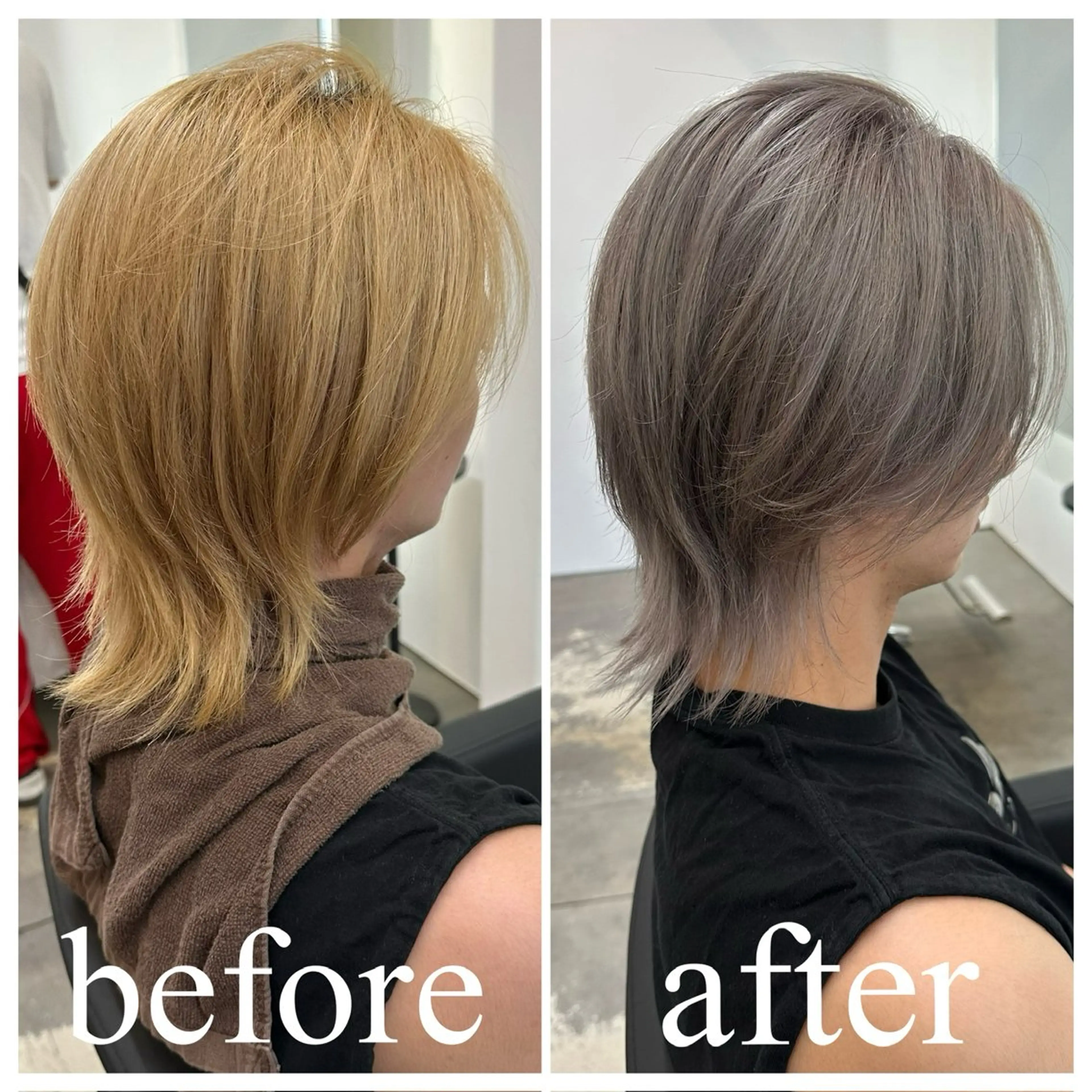 ショート カラー メンズ メンズブリーチ マッシュウルフ マッシュ メンズウルフカット ブリーチ Nake所属・山本 駿介のヘアスタイル