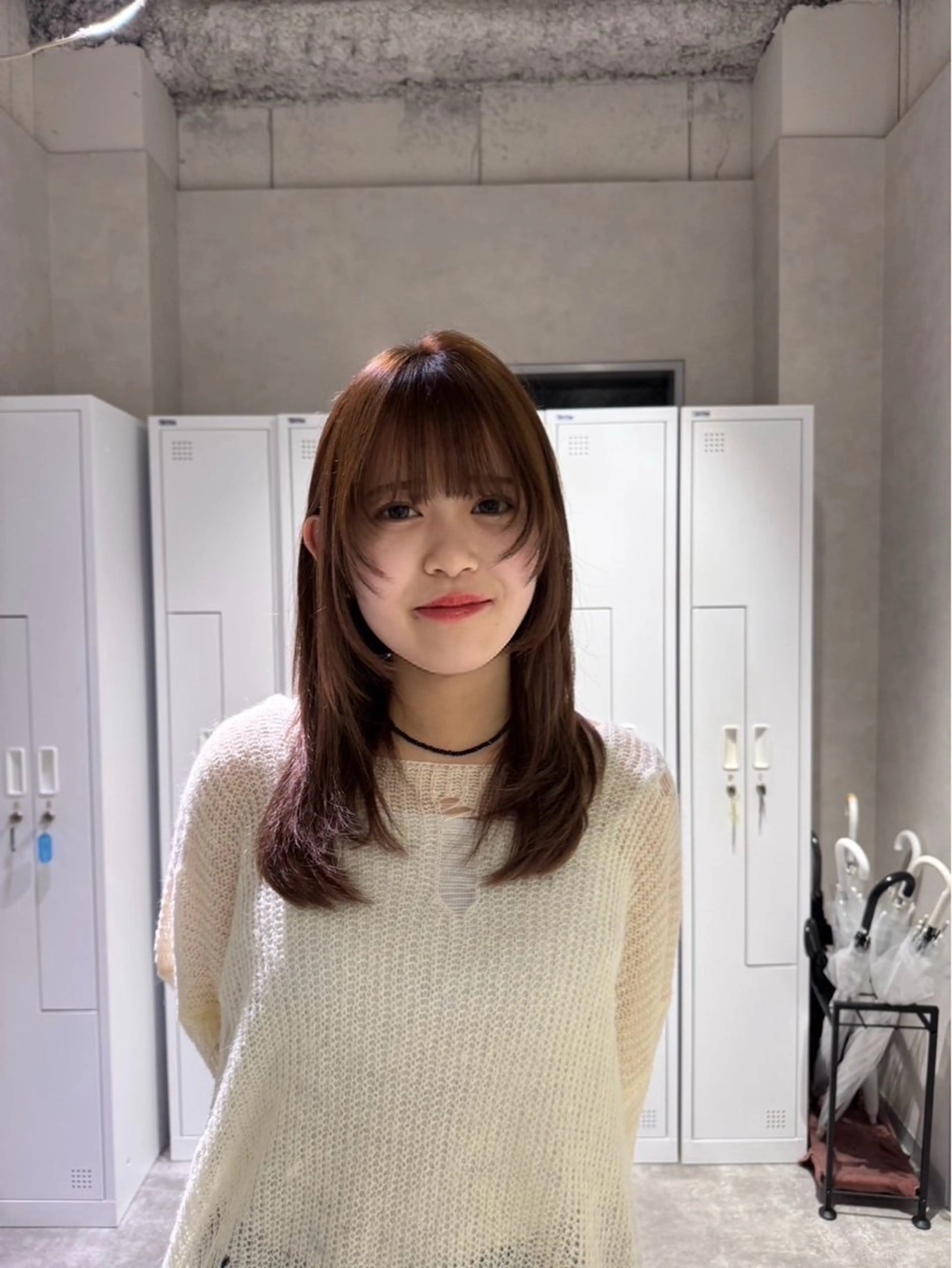 セミロング モデル募集中/西梅田 naruka🍏のヘアスタイル