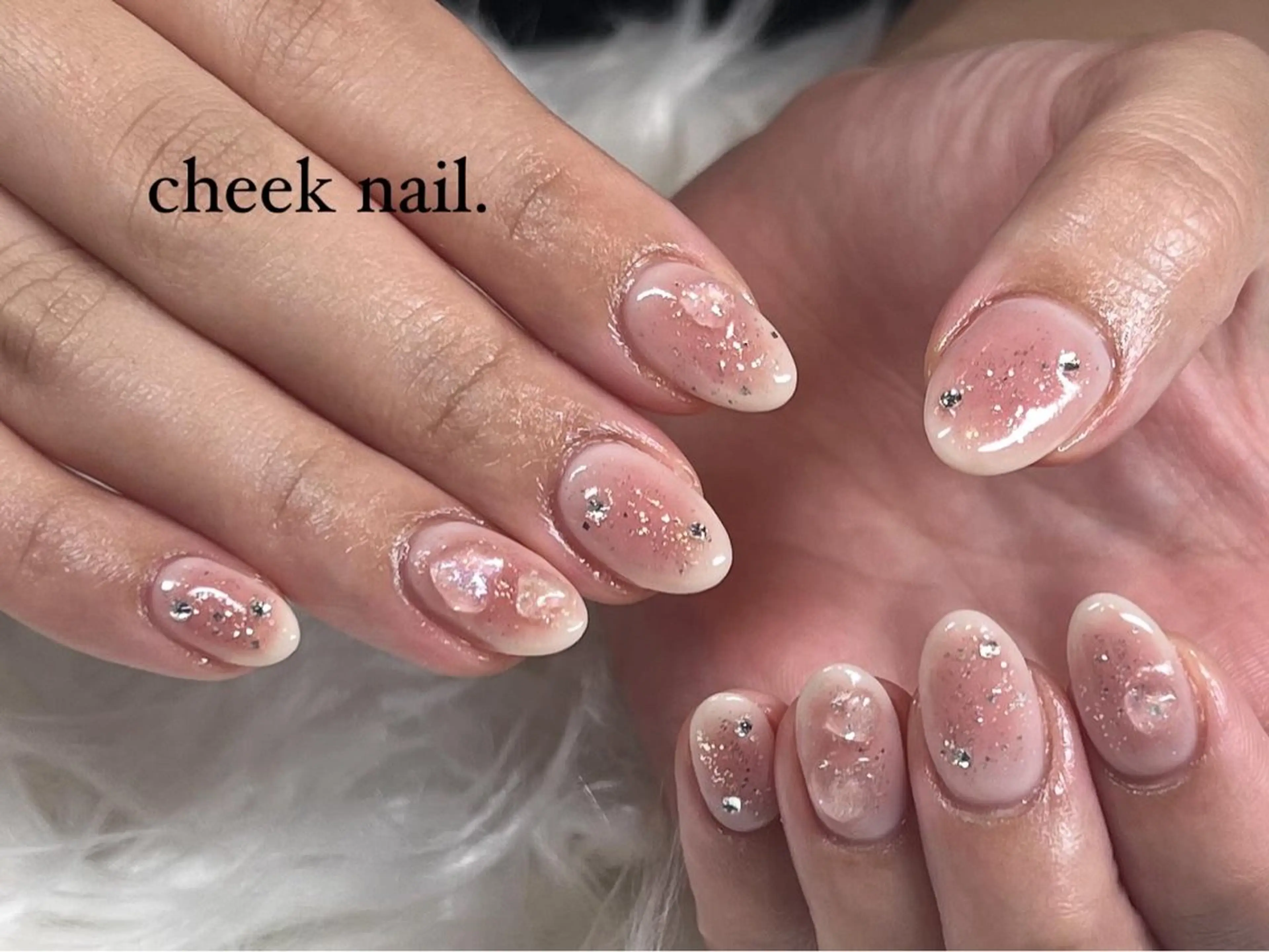 ネイル チークネイル 持ち込み Bianca大名店 yonekuraのネイルデザイン