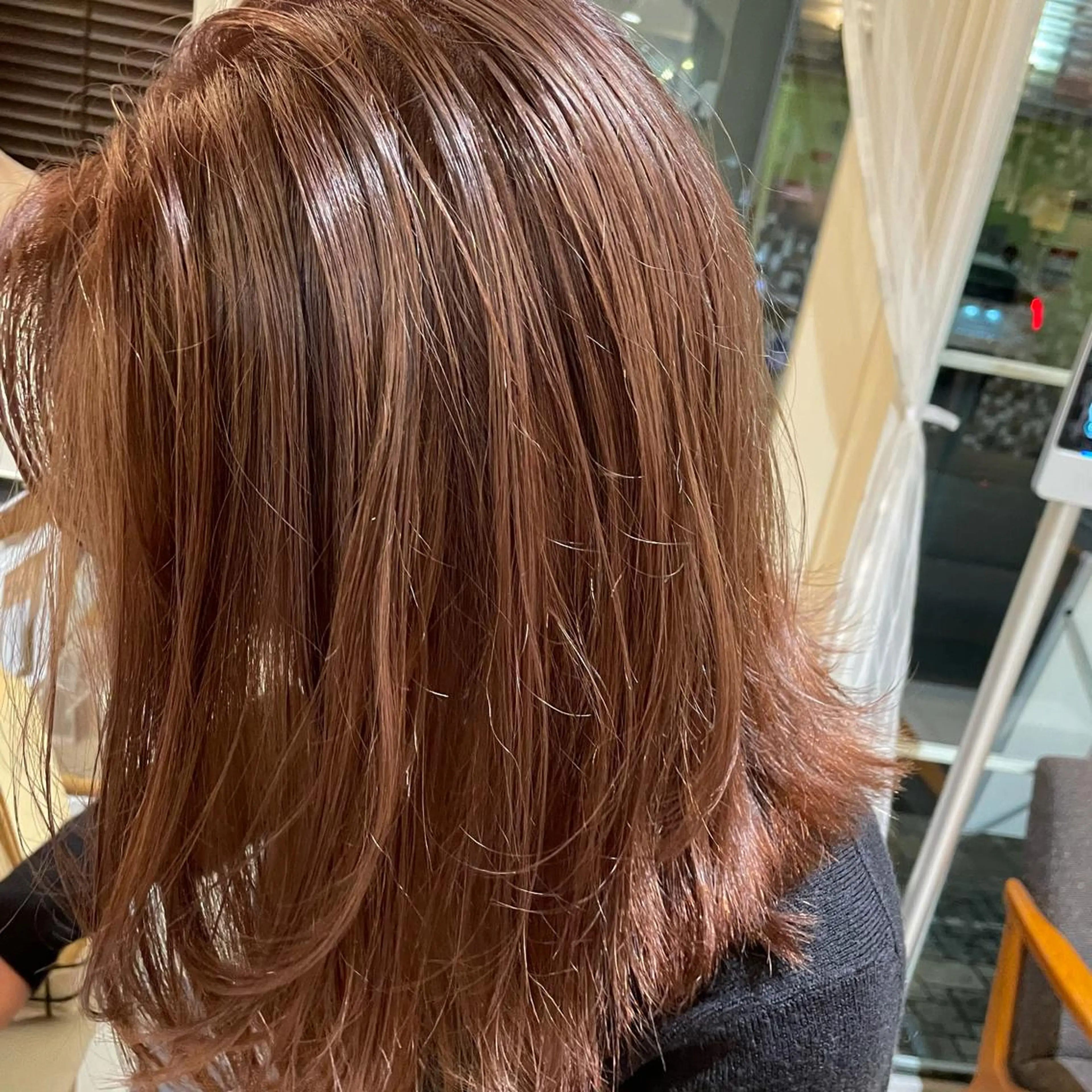 セミロング カラー ヘアアレンジ ヘアカラー ハイトーンピンク🍑 ブリーチ🍑RINAのヘアスタイル