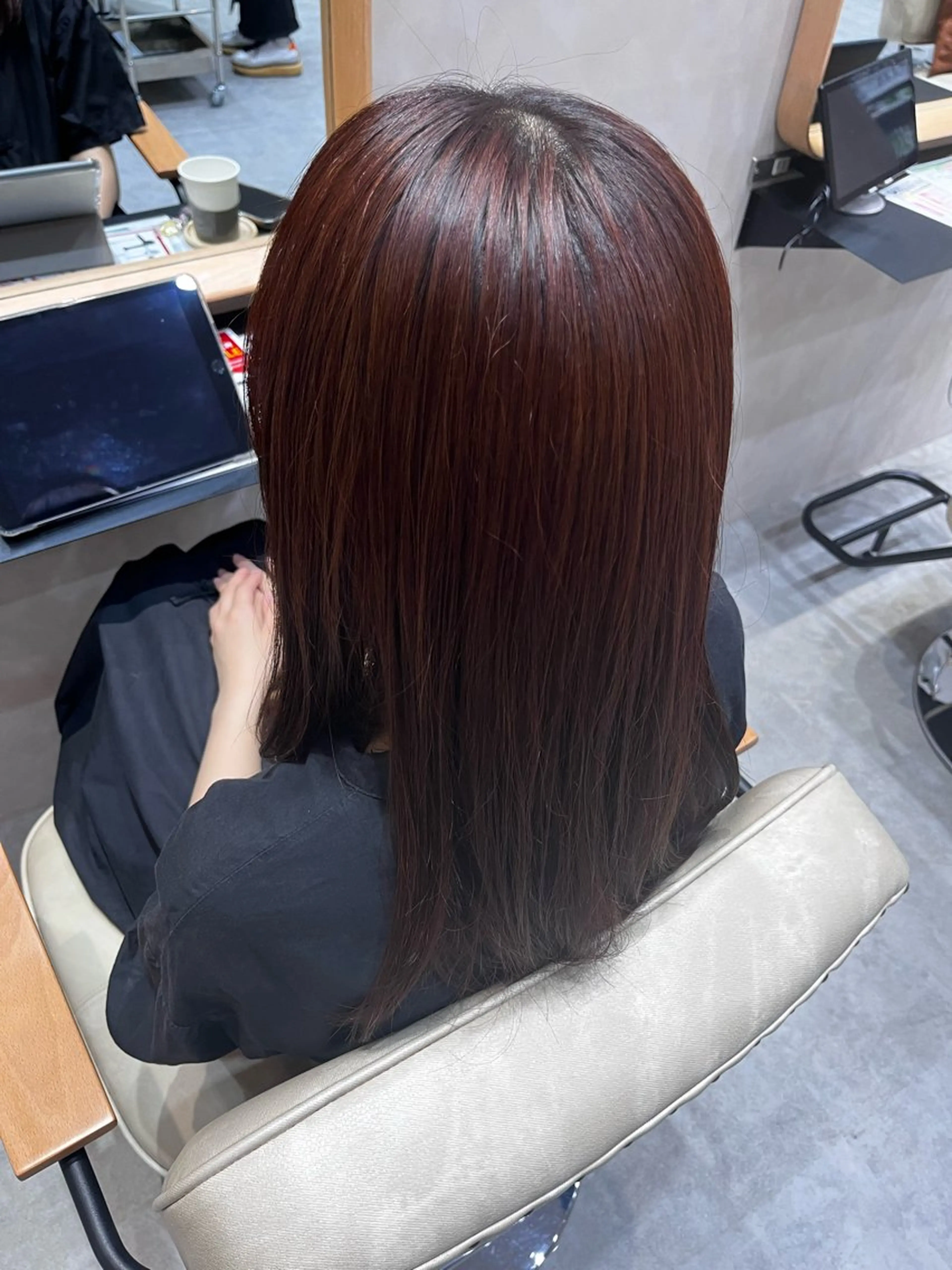 セミロング カラー 透明感寒色 カラー/さとゆな💛のヘアスタイル