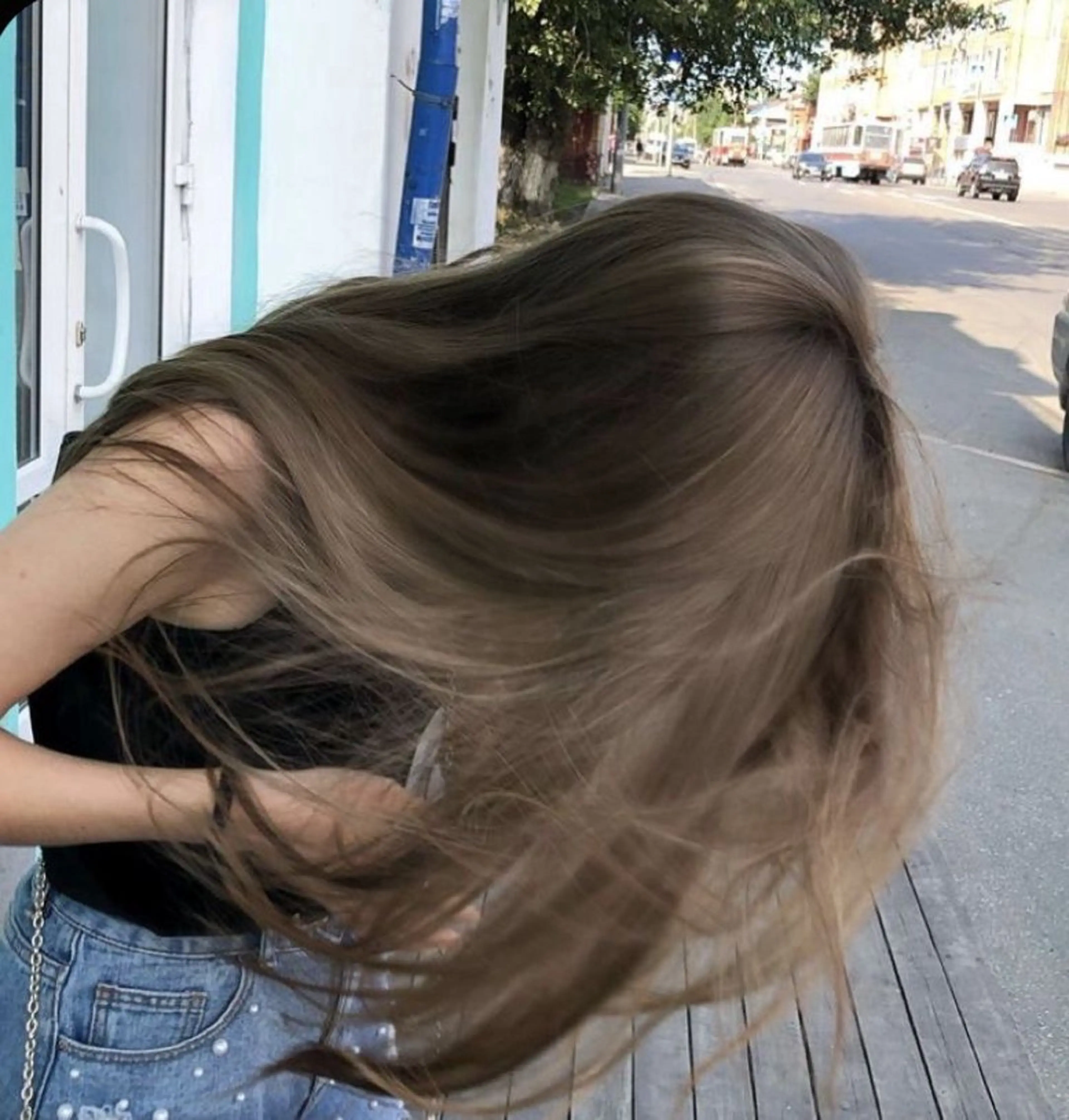 ロング トリートメント 透明感ハイトーンヘア 🎀ririka🎀のヘアスタイル