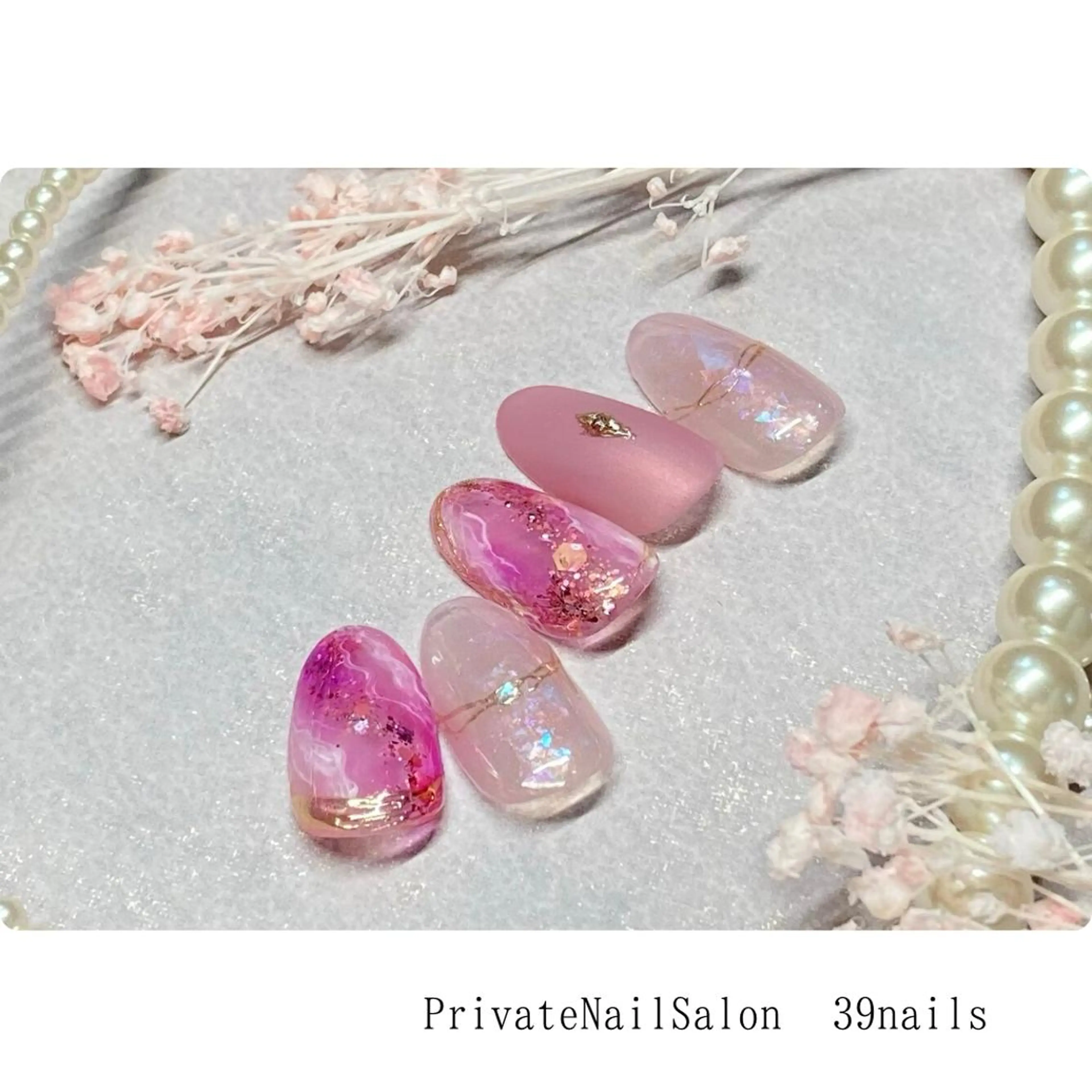 ネイル ニュアンスネイル オフィスネイル 夏ネイル 39-nails EharaMikuのネイルデザイン