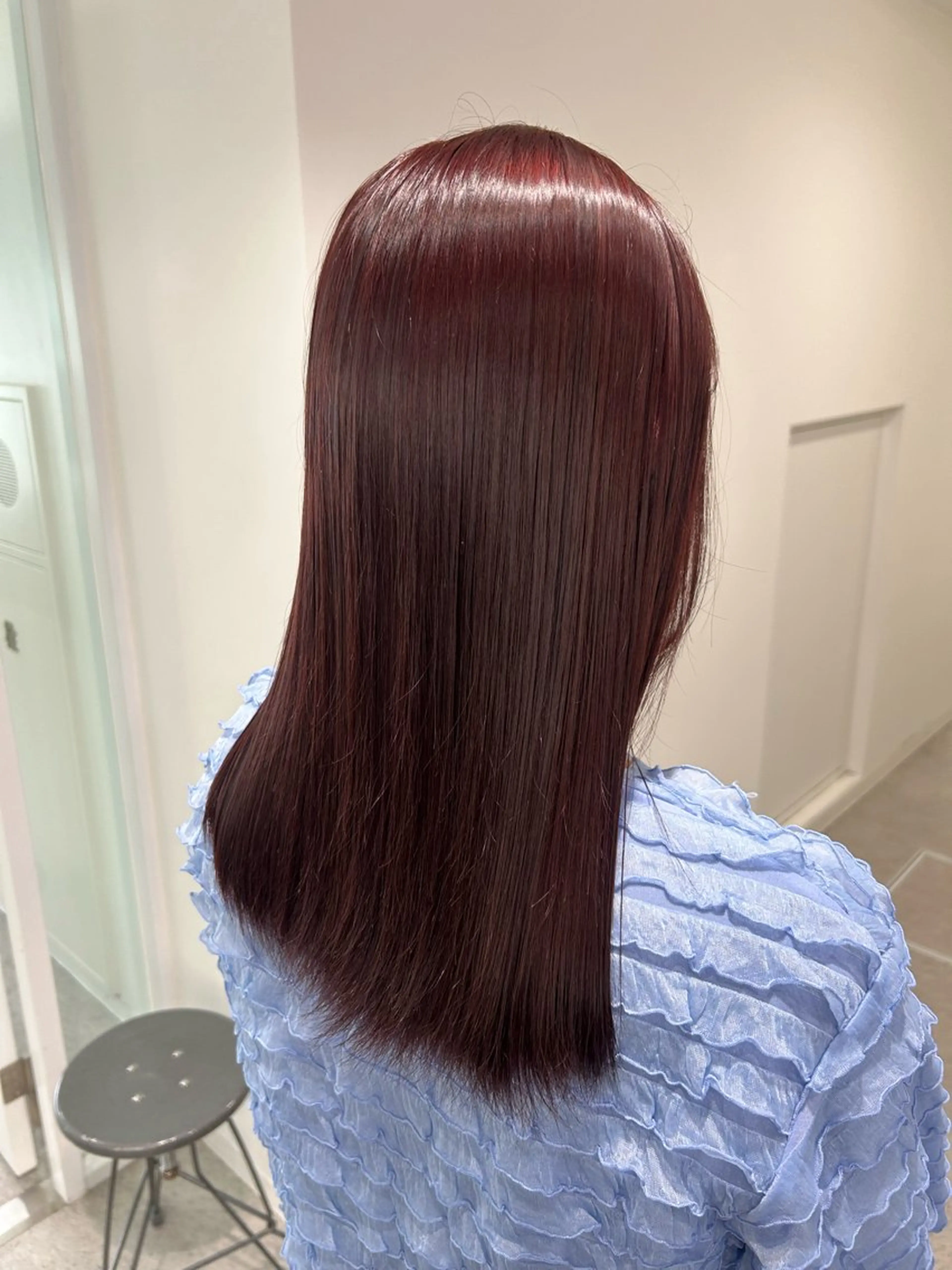 セミロング カラー 愛結 暖色カラー🎀🩰のヘアスタイル