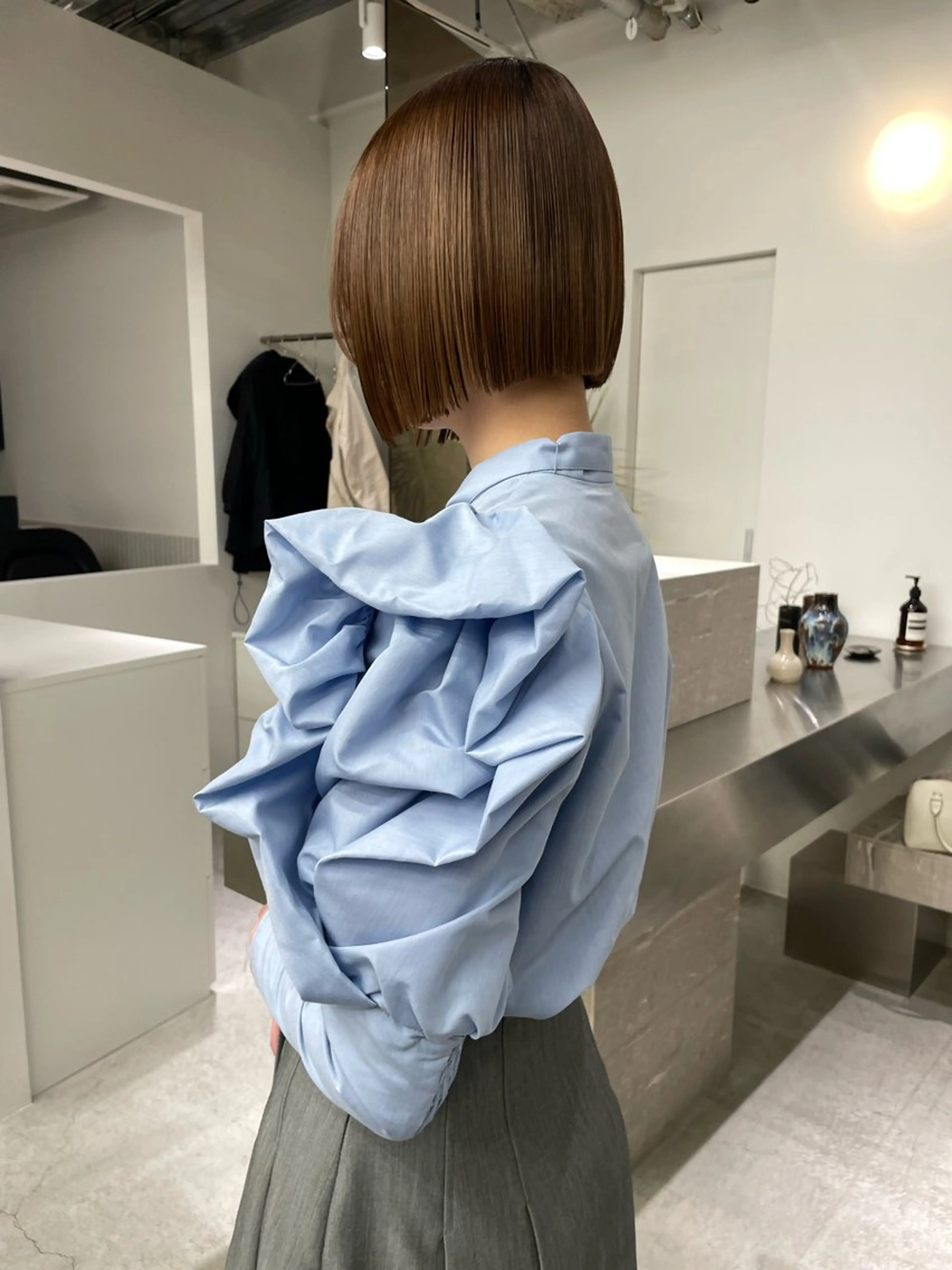 ショート カラー stén所属・HARUKA/原宿 ハイトーン/レイヤーのヘアスタイル