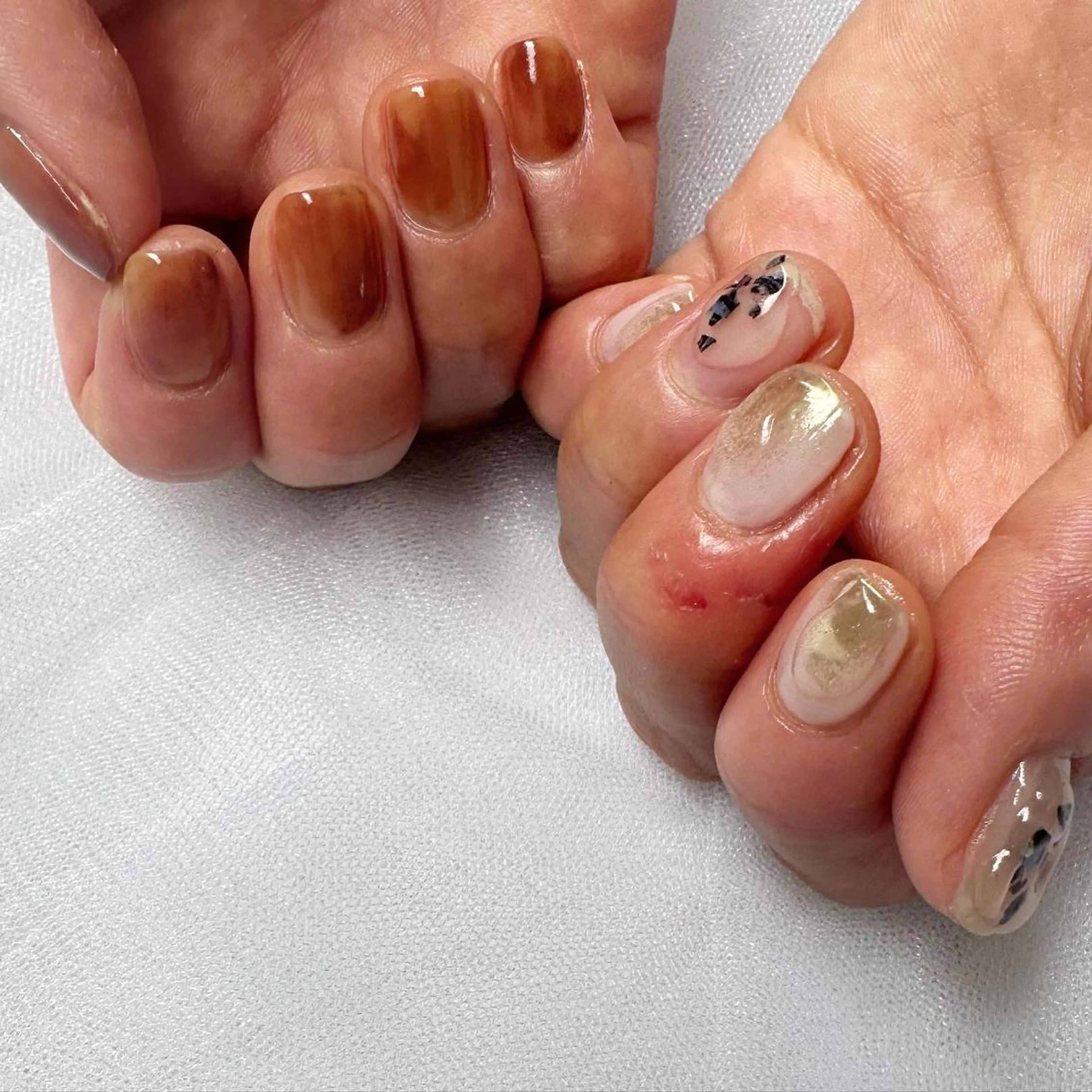 ネイル クリアネイル 氷ネイル・うるうるネイル 韓国ネイル ミラーネイル ニュアンスネイル 🪞KAPE NAIL 🪞のネイルデザイン