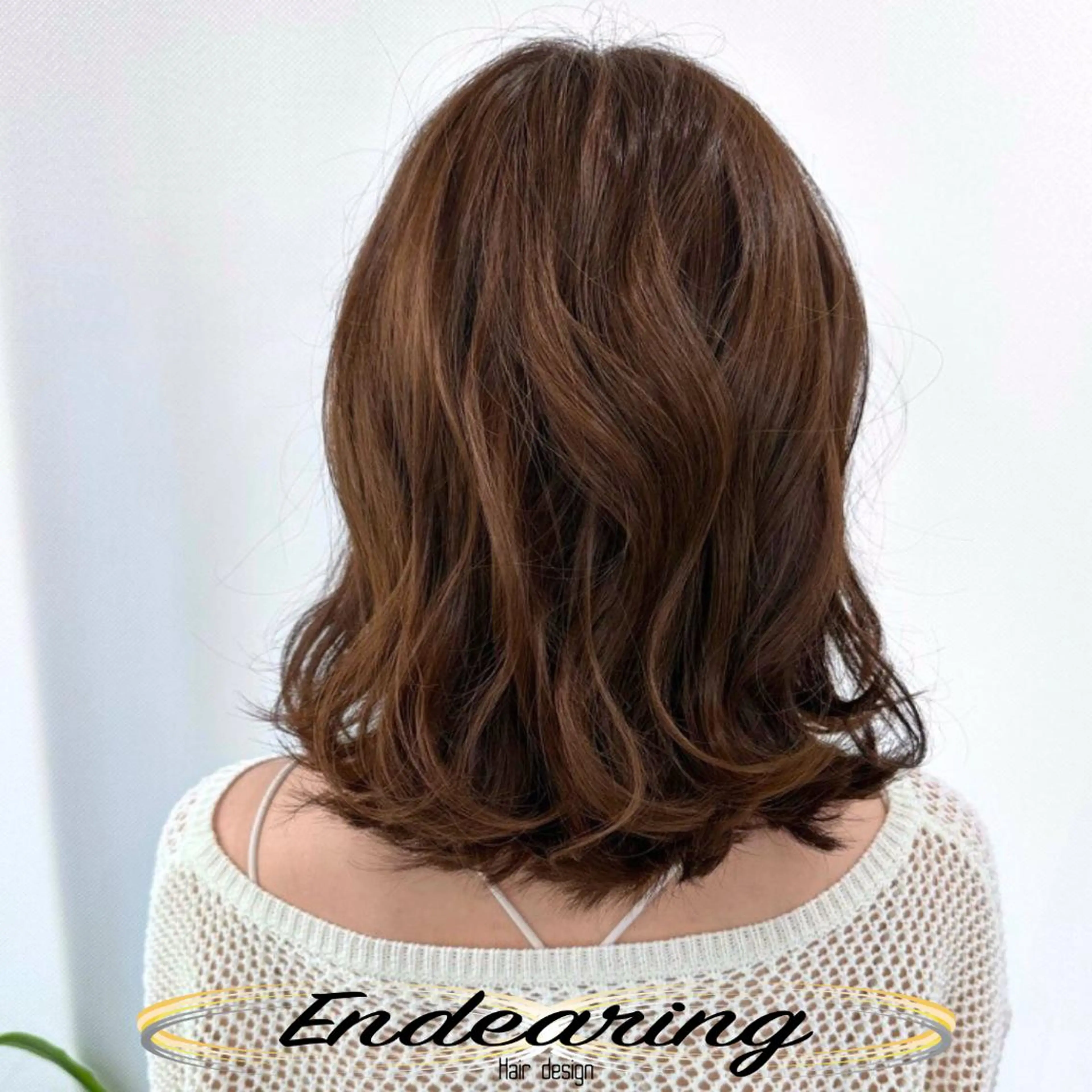 ミディアム 小顔カット 外ハネヘア カット ヘアカラー 柳田 怜那/銀座 Endearingのヘアスタイル