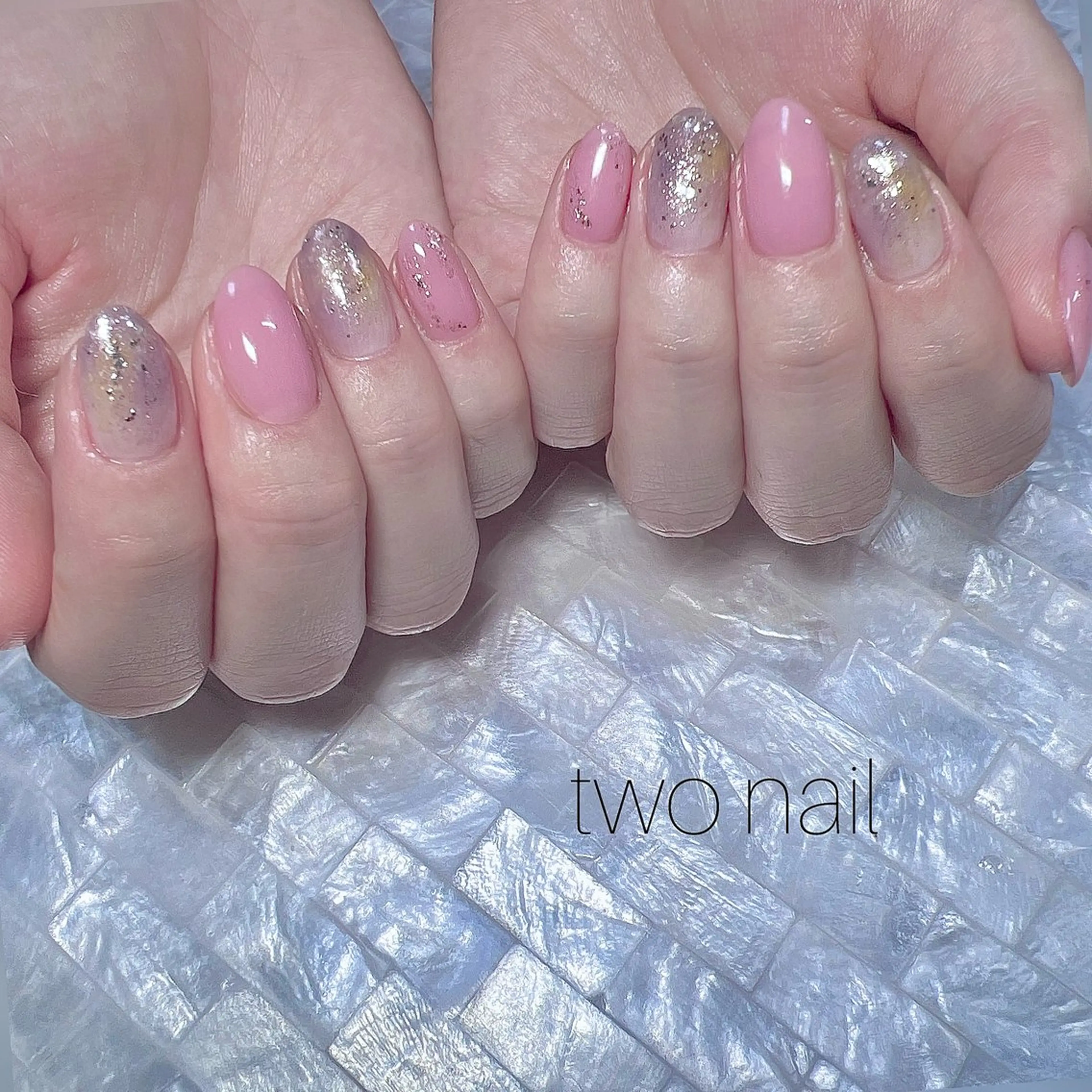 ネイル アートネイル ネイルチップ ホワイト ハンドネイル two nailのネイルデザイン