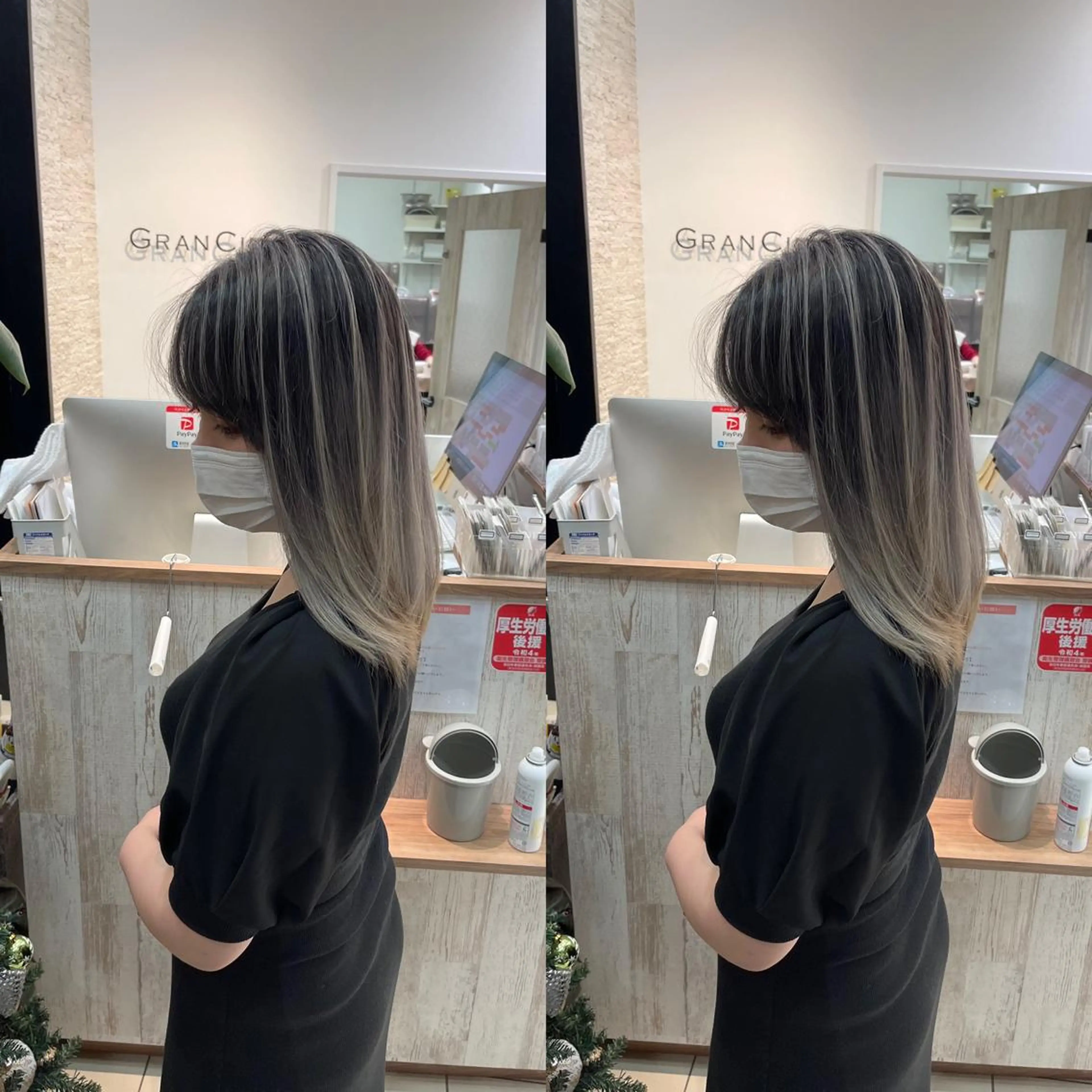 ミディアム ヘアカラー Y Uのヘアスタイル
