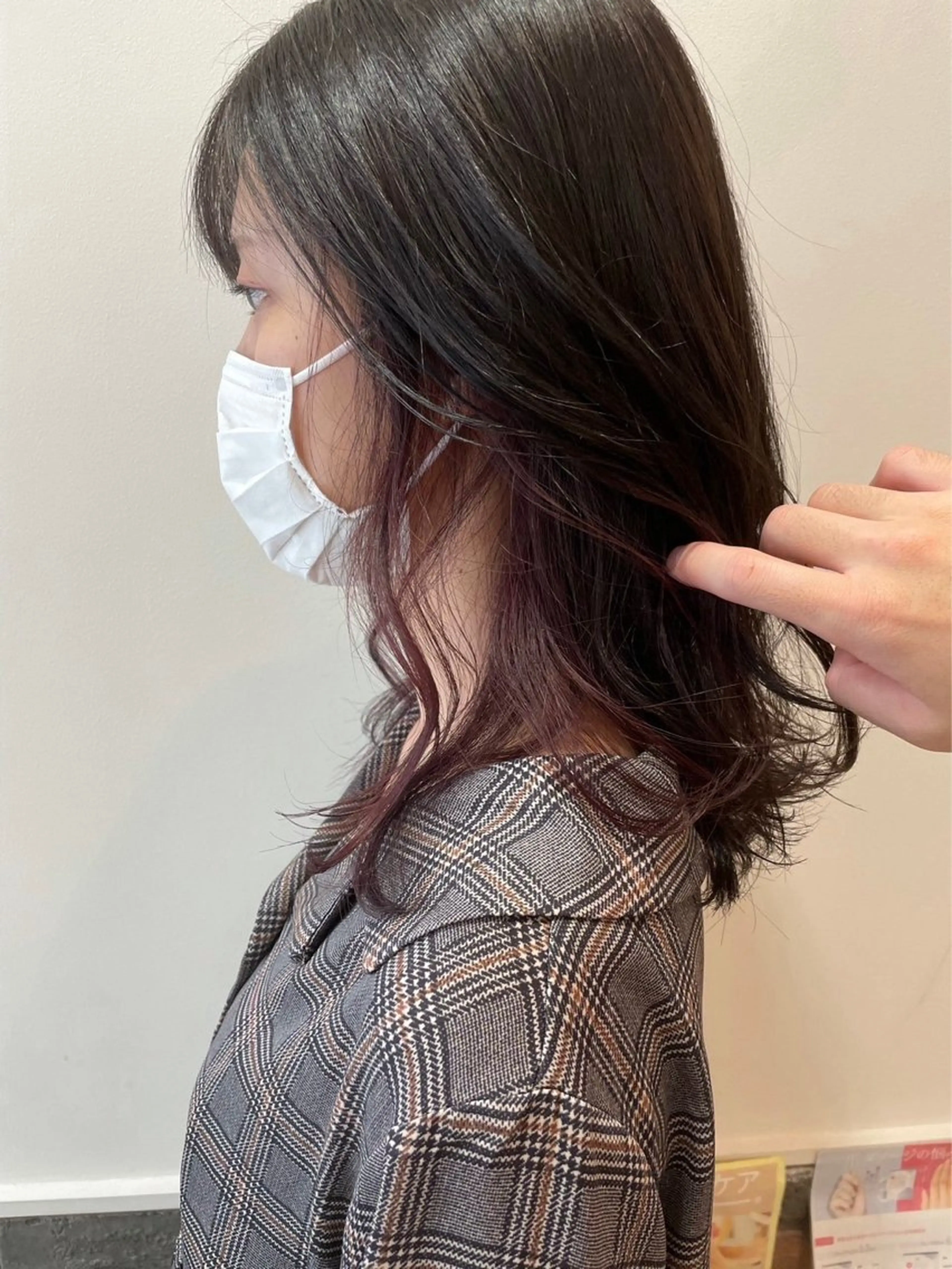ミディアム 福田 純香のヘアスタイル