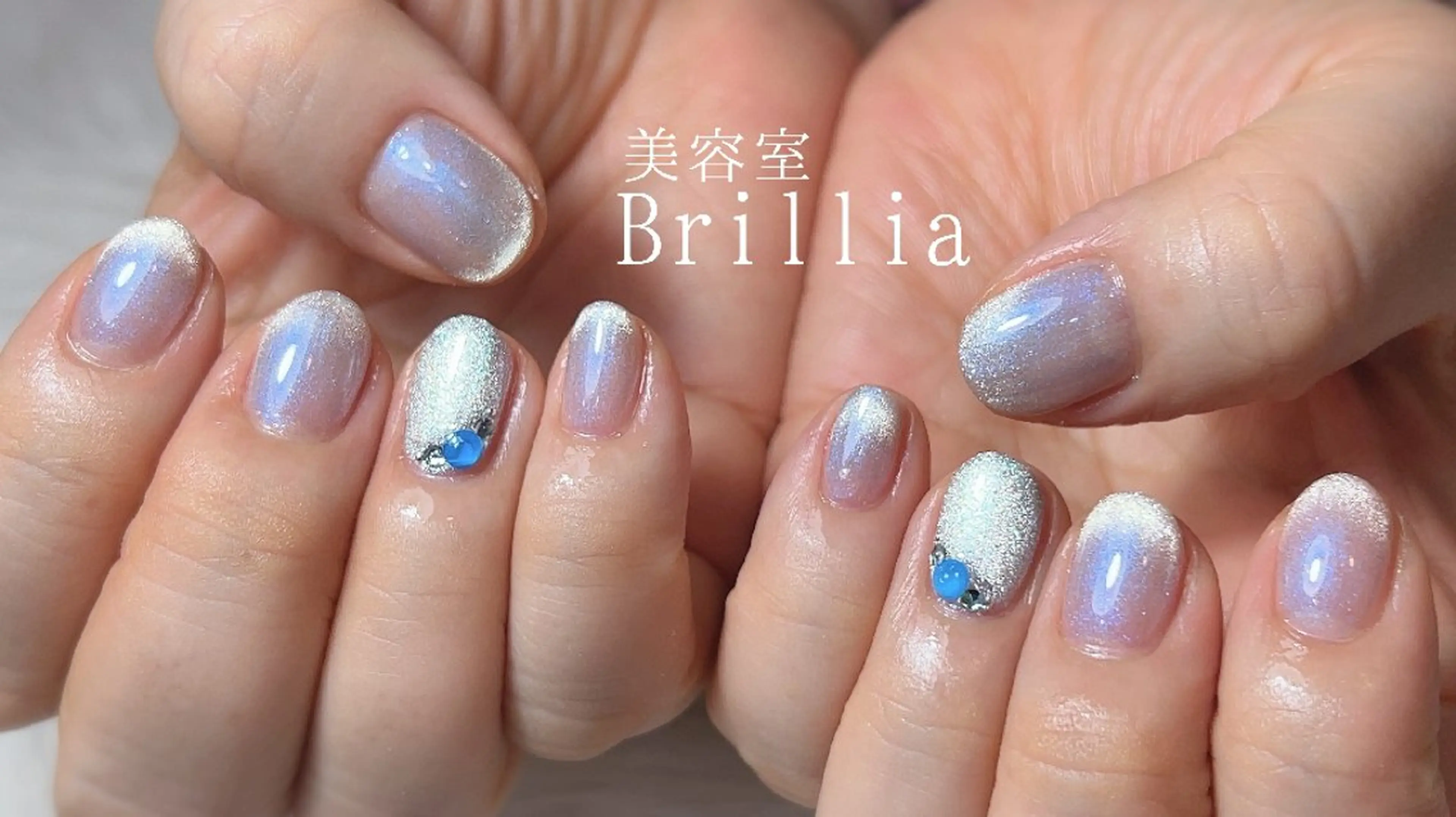 ネイル シンプルネイル ストーンネイル ハンドネイル 柴田 彩のネイルデザイン