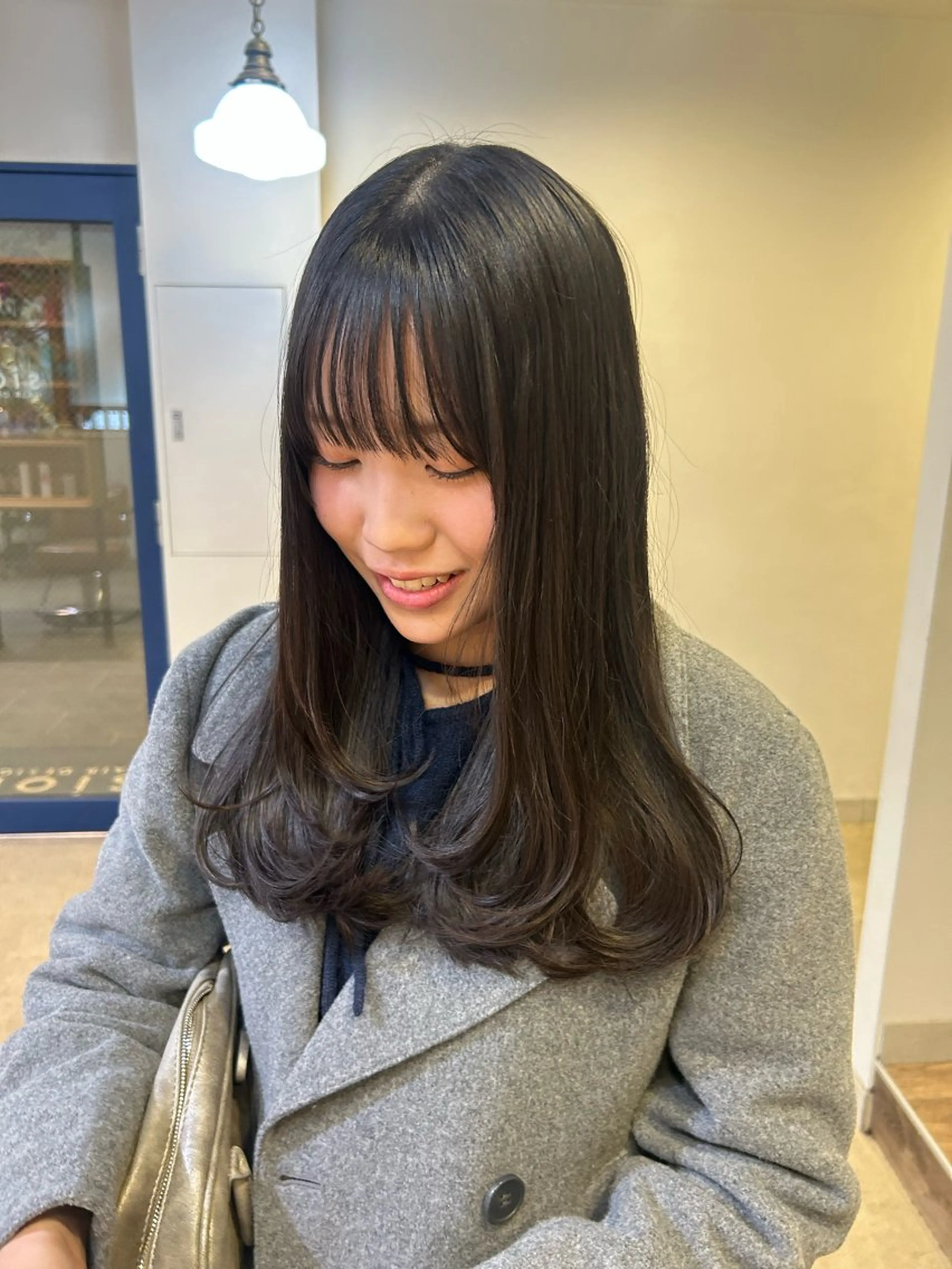 ロング カラー カット ヘッドスパ 透明感カラー レイヤーカット りなのヘアスタイル