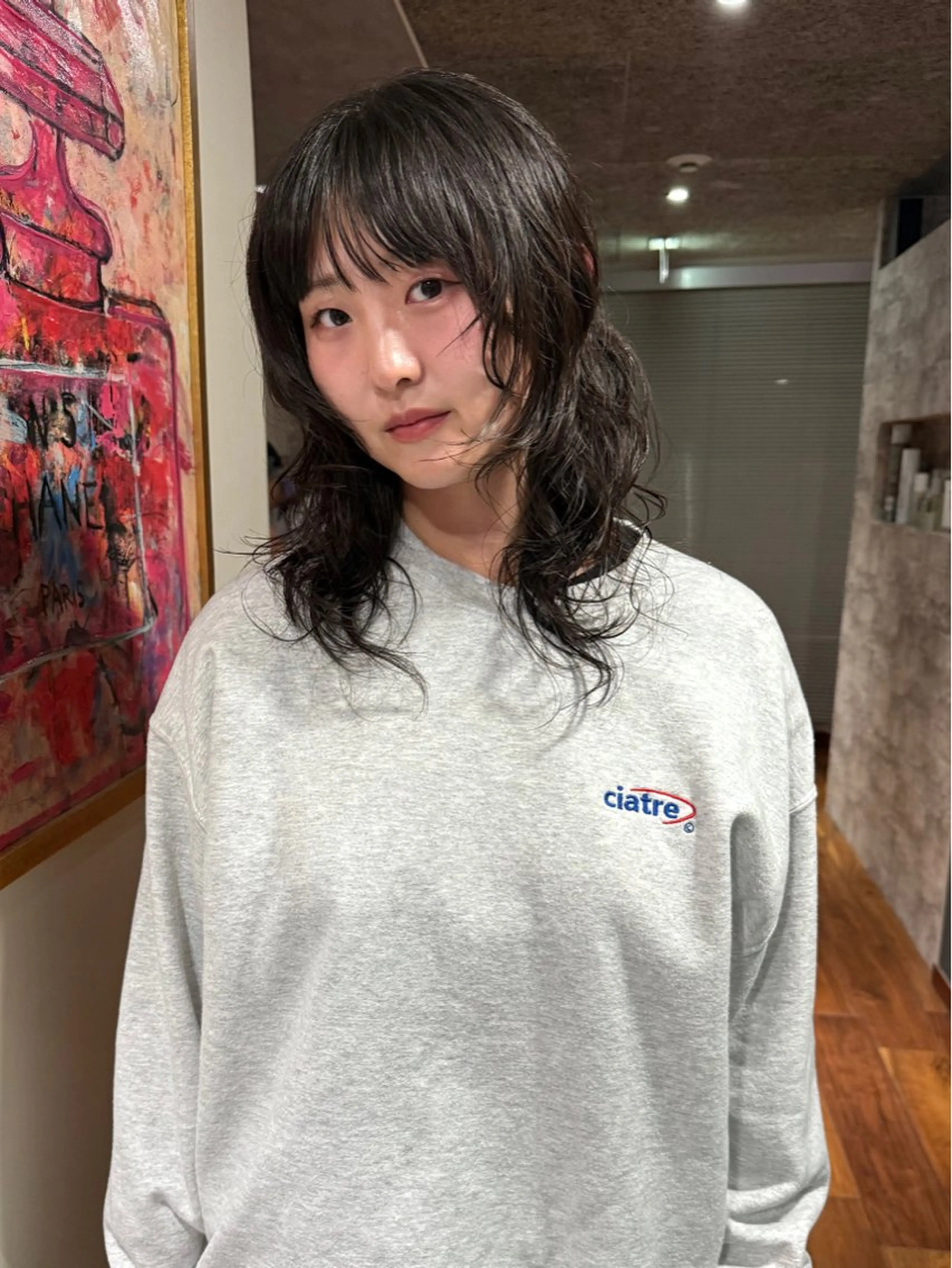 ミディアム カラー パーマ カット ヘアカラー パーマ トリートメント mai / linoah˚✧のヘアスタイル