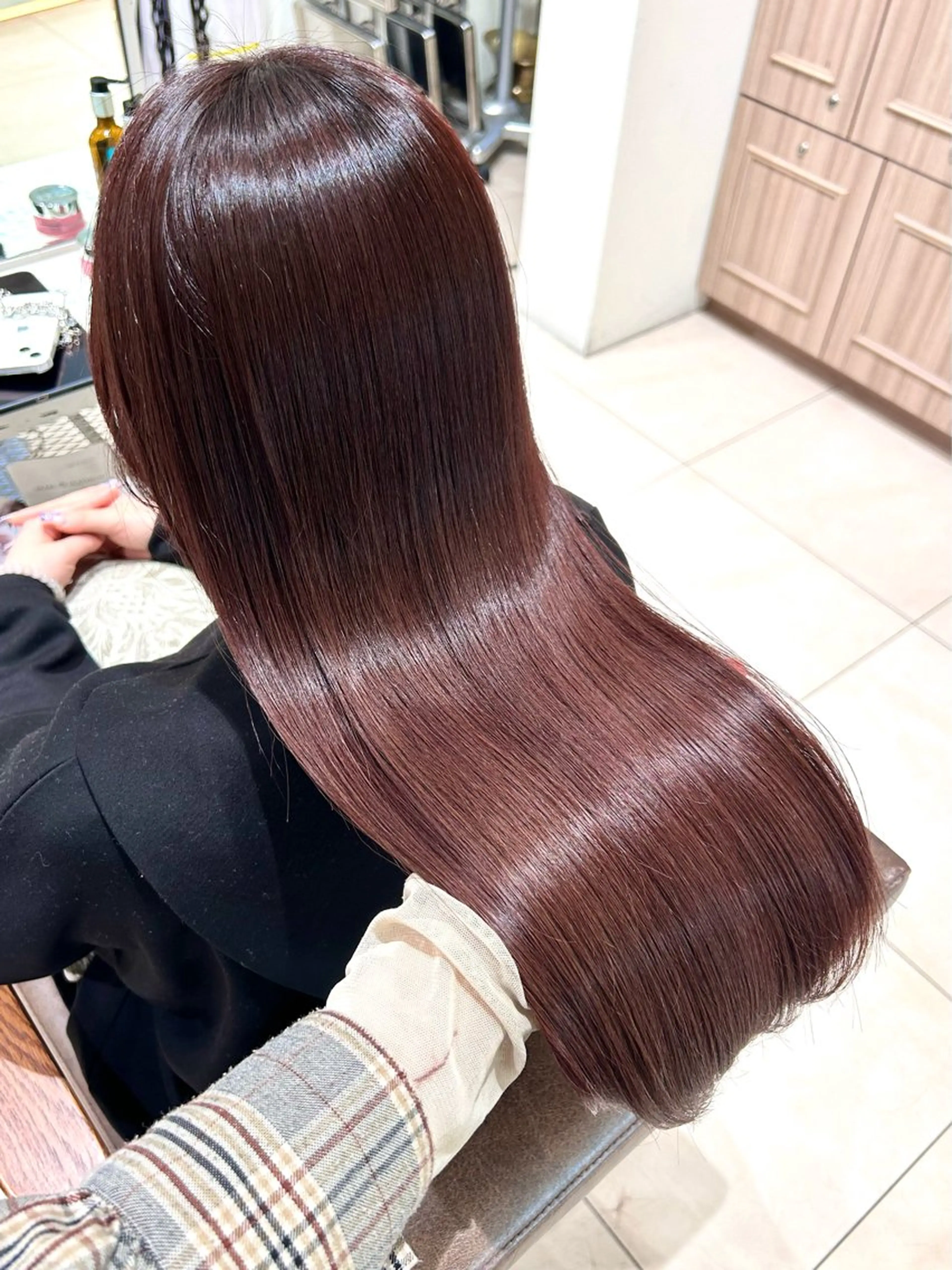 カラー momo🍑/顔周り カット/透明感カラーのヘアスタイル