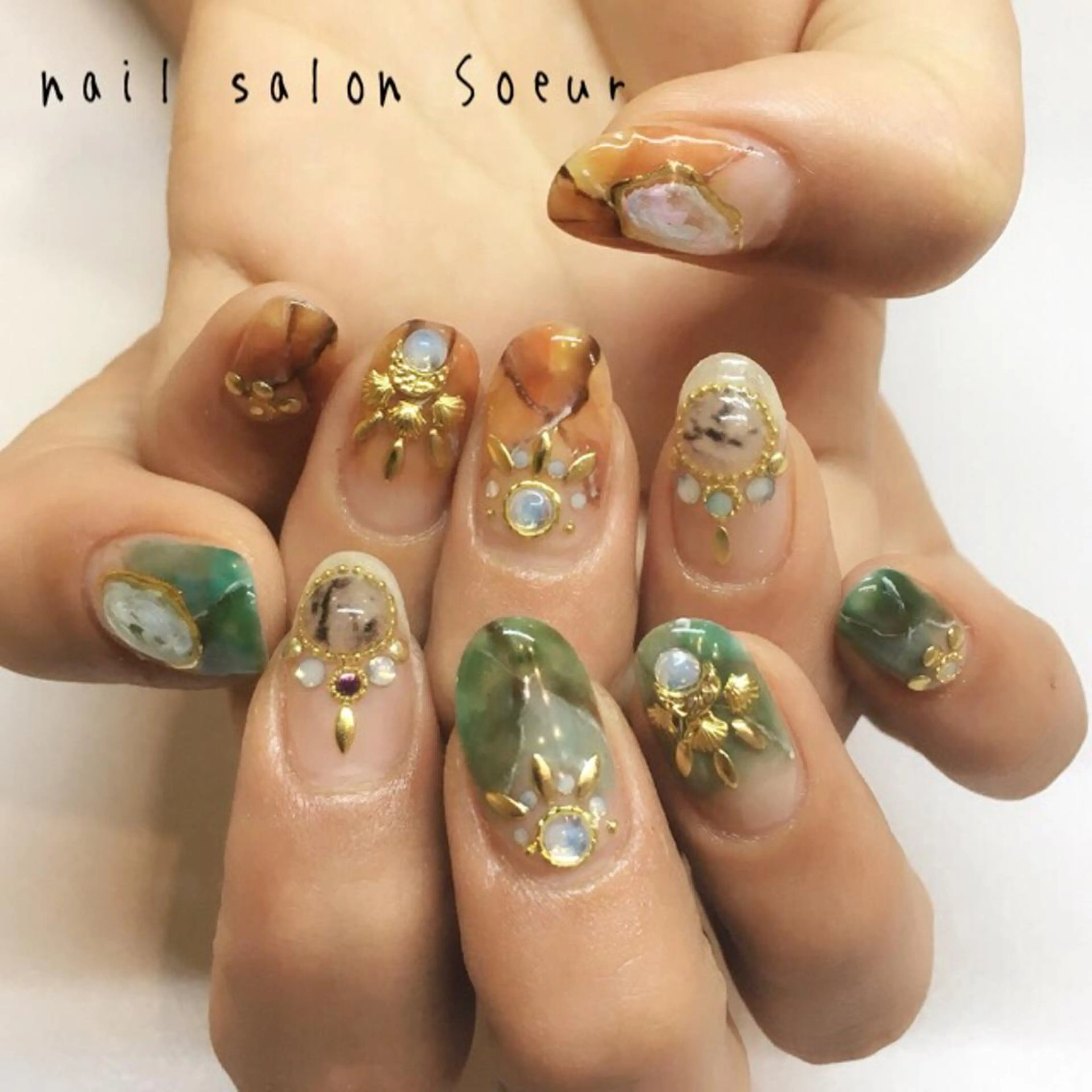 ネイル アートネイル ジェルネイル グラデーション ハンドネイル nail salon Soeurのネイルデザイン