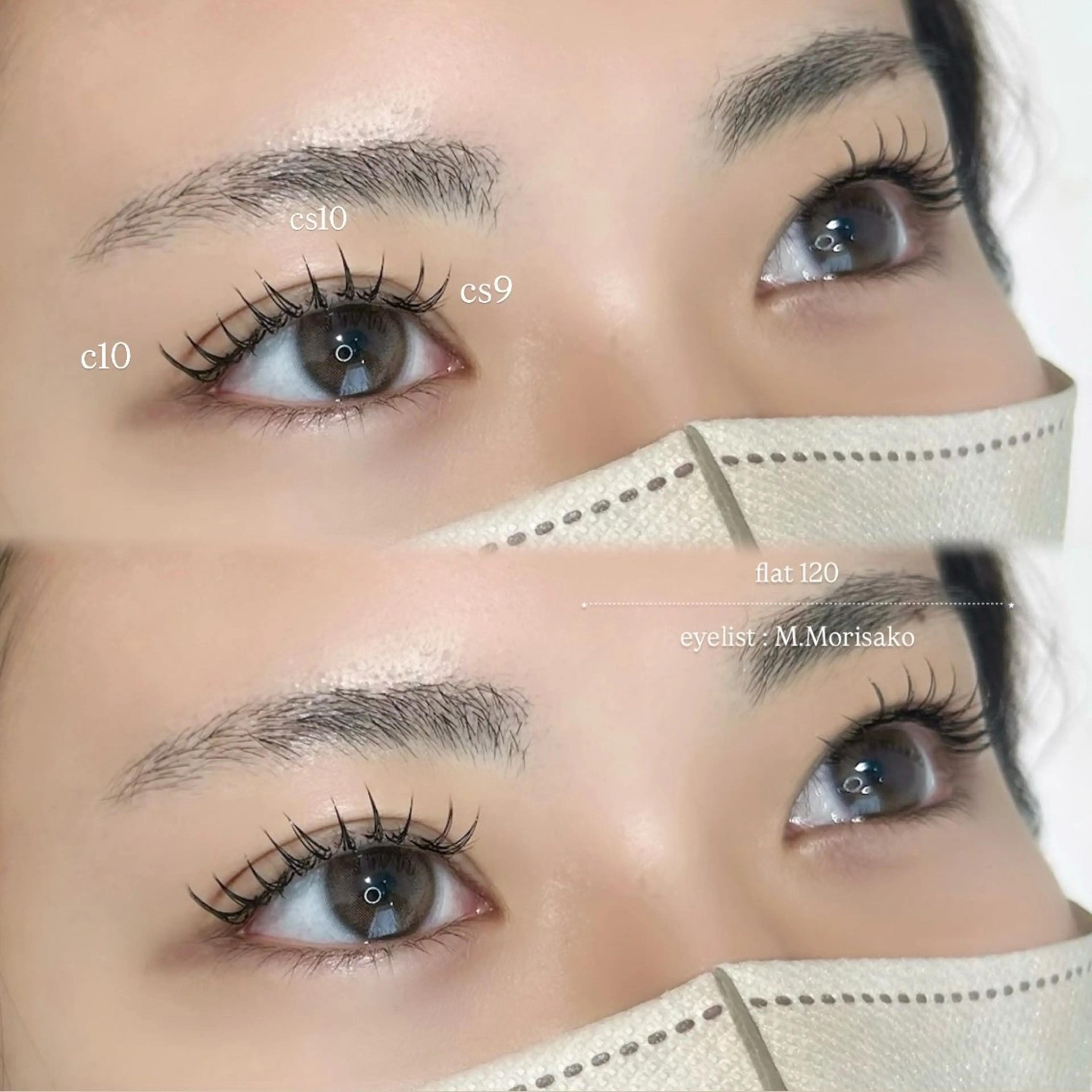 マツエク・マツパ フラットラッシュ M. Morisakoのマツエク・マツパデザイン
