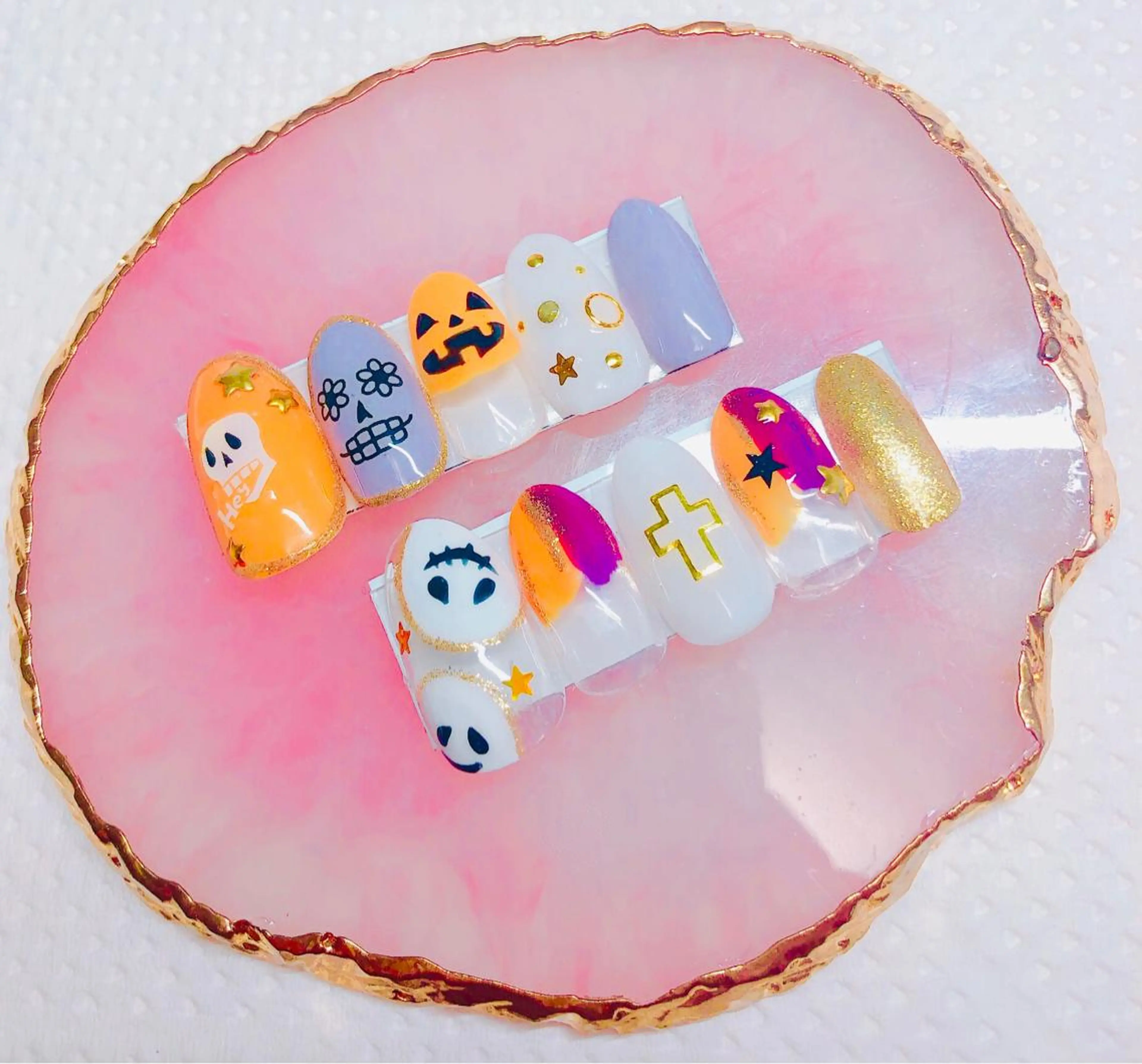 ネイル ハロウィン CROWN プライベートサロンのネイルデザイン