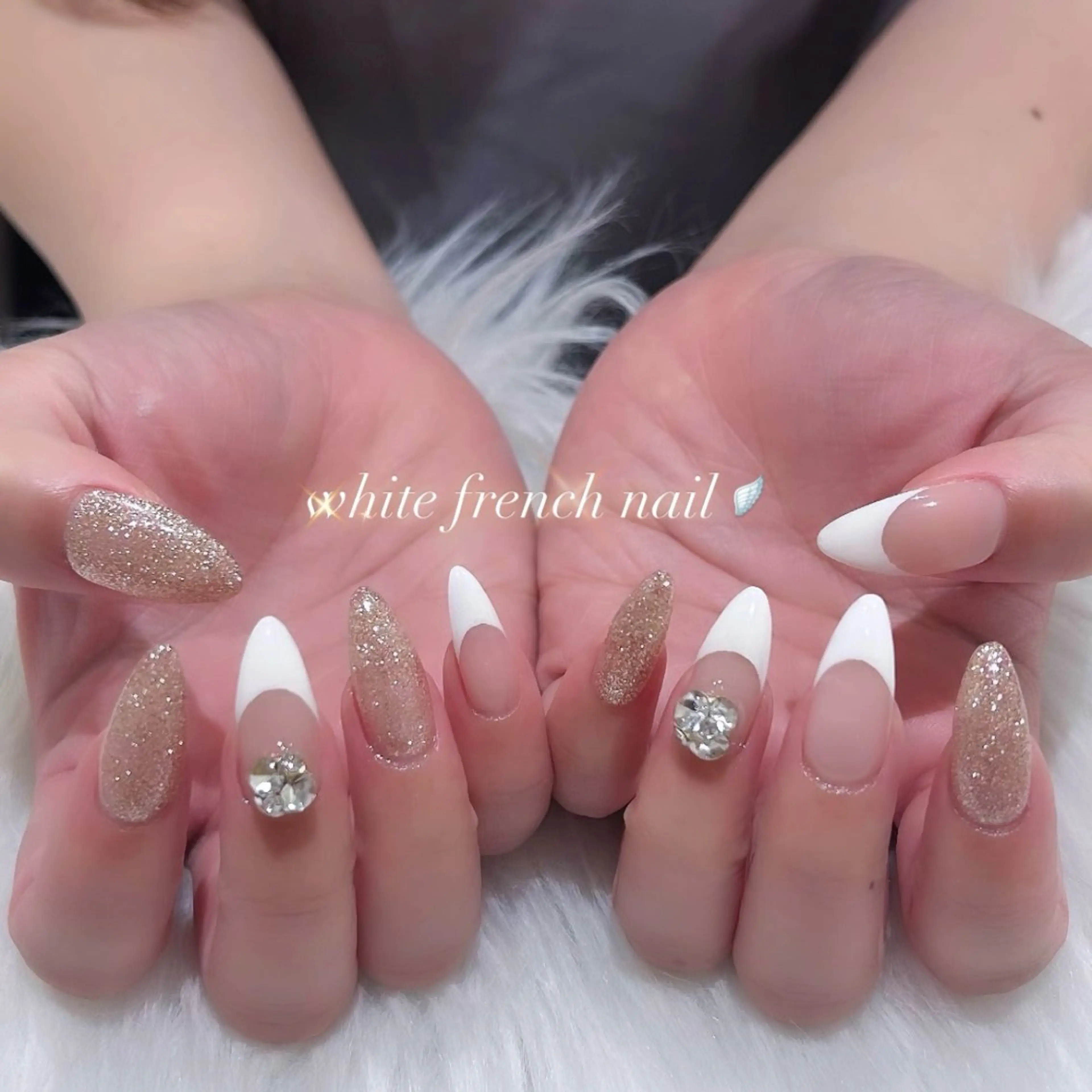 ネイル フレンチネイル マグネットネイル シンプルネイル ハンドネイル 🤍Earth笛吹 𝑴𝒂𝒏𝒂🤍のネイルデザイン