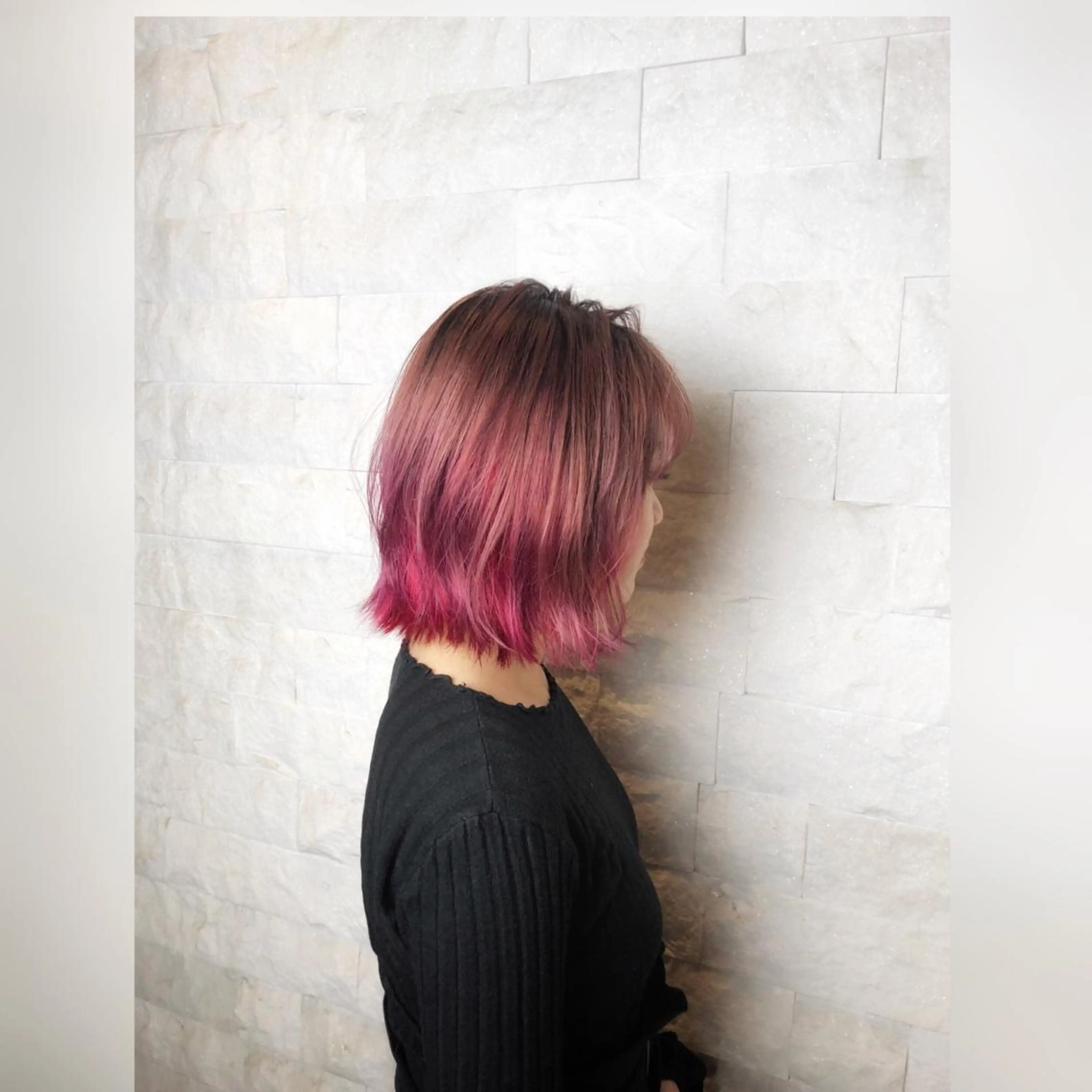 ミディアム カラー 圧倒的美髪ストレート ツダケイタロウのヘアスタイル