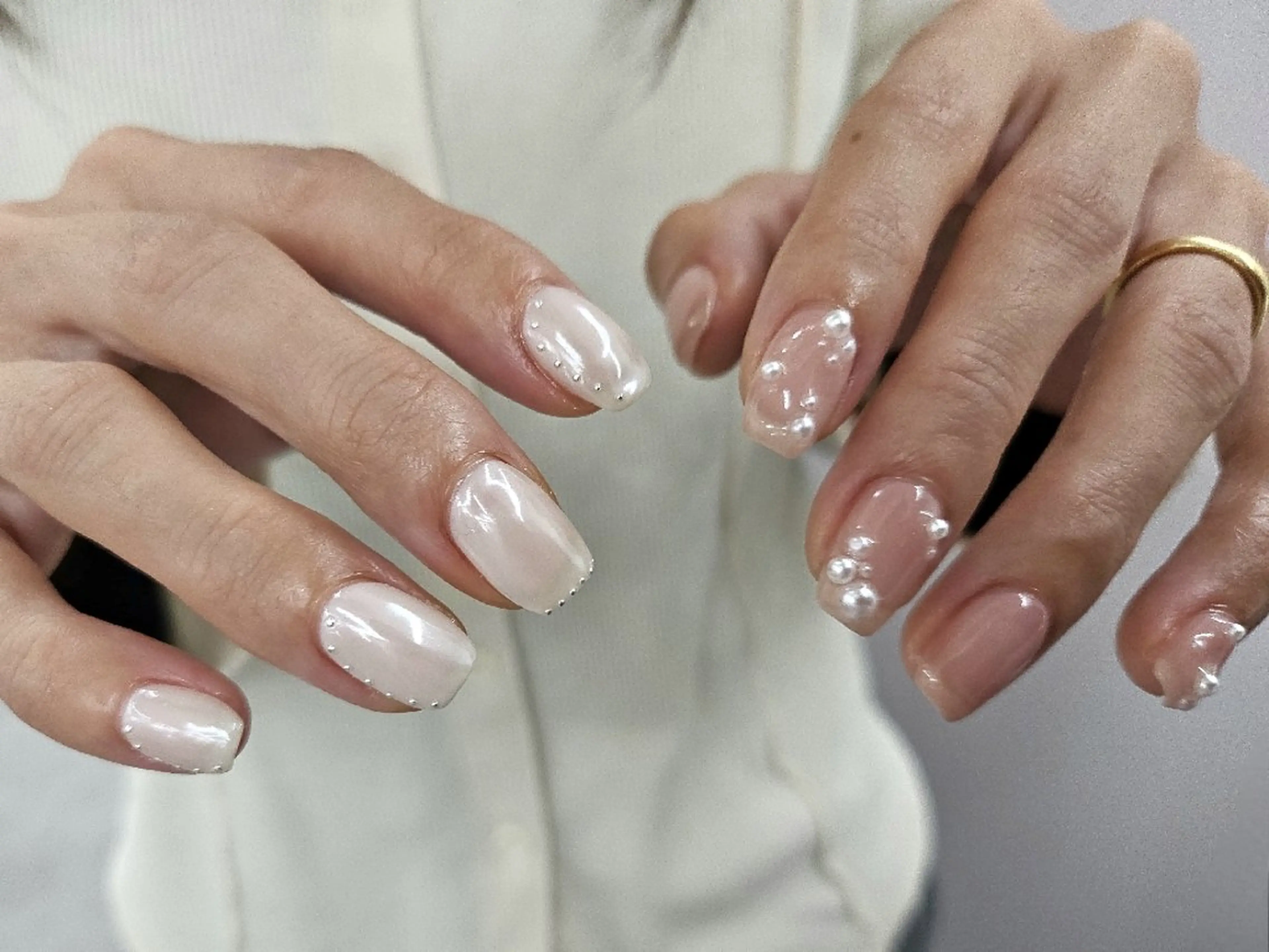 ネイル ジェルネイル 持ち込み ニュアンスネイル パラジェル ブライダルネイル ハンドネイル puku nail 🌼kazu🌼のネイルデザイン