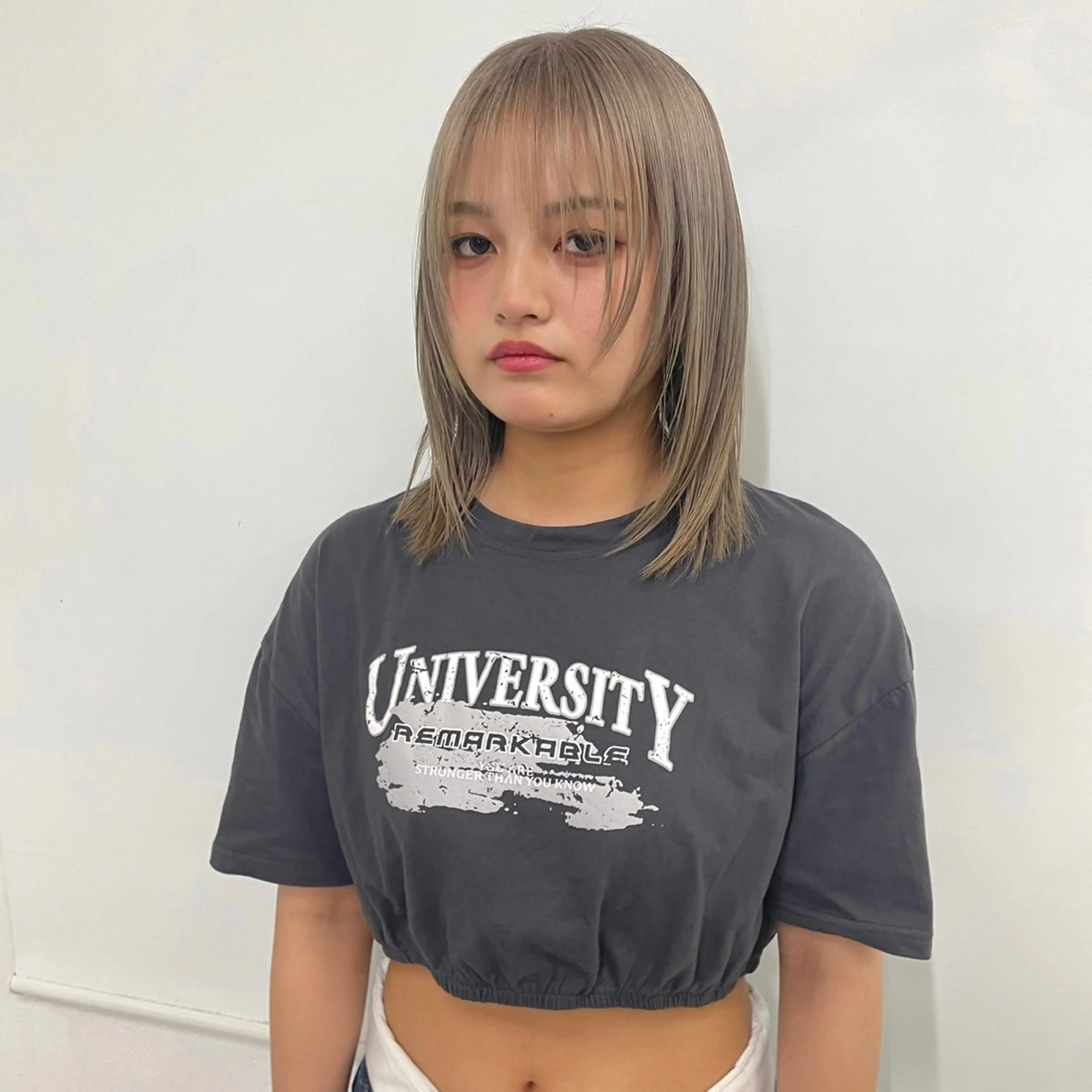 ミディアム カット ヘアカラー トリートメント ウルフレイヤー エクステ/kokiのヘアスタイル