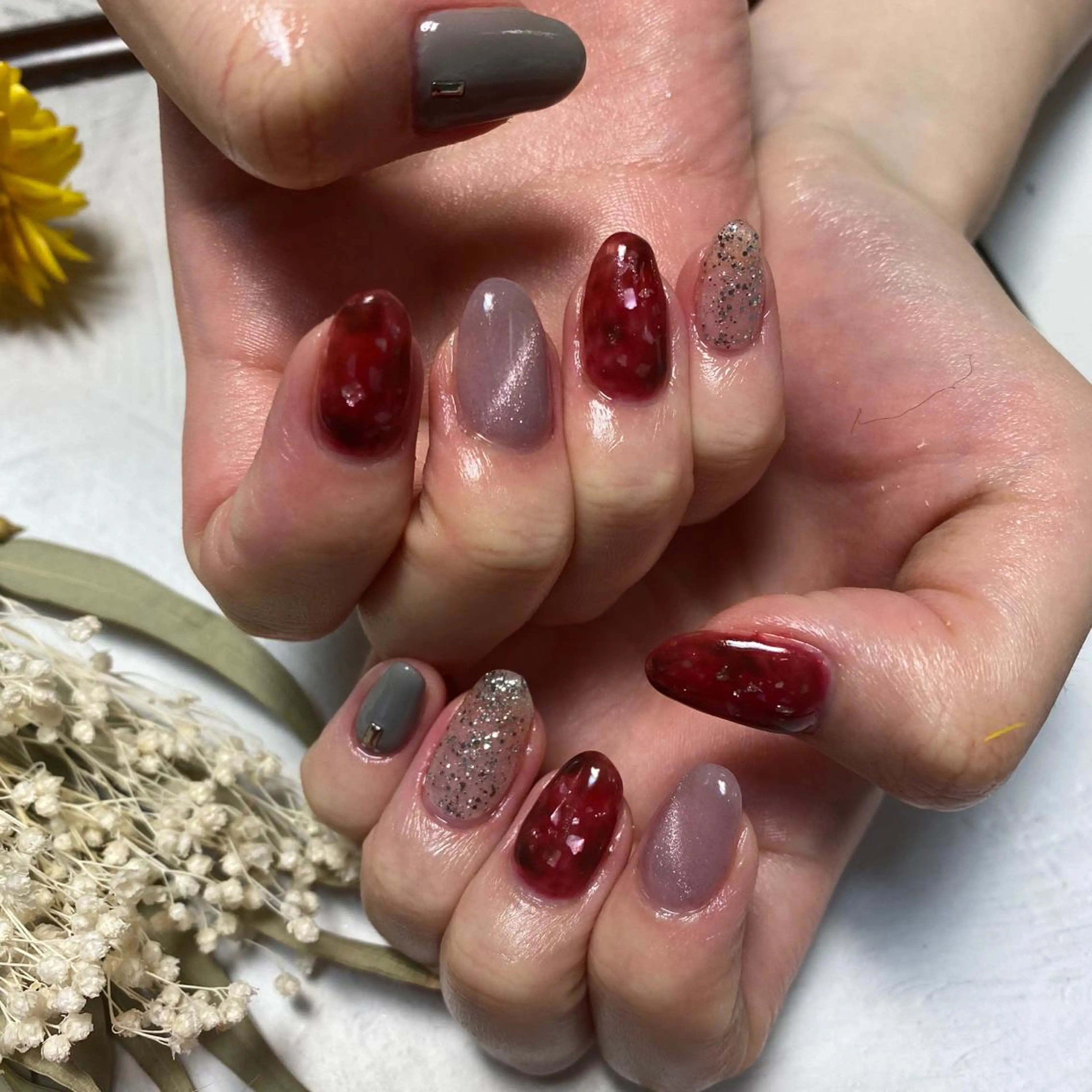 ネイル マグネットネイル ネイルPetit Ribbonのネイルデザイン