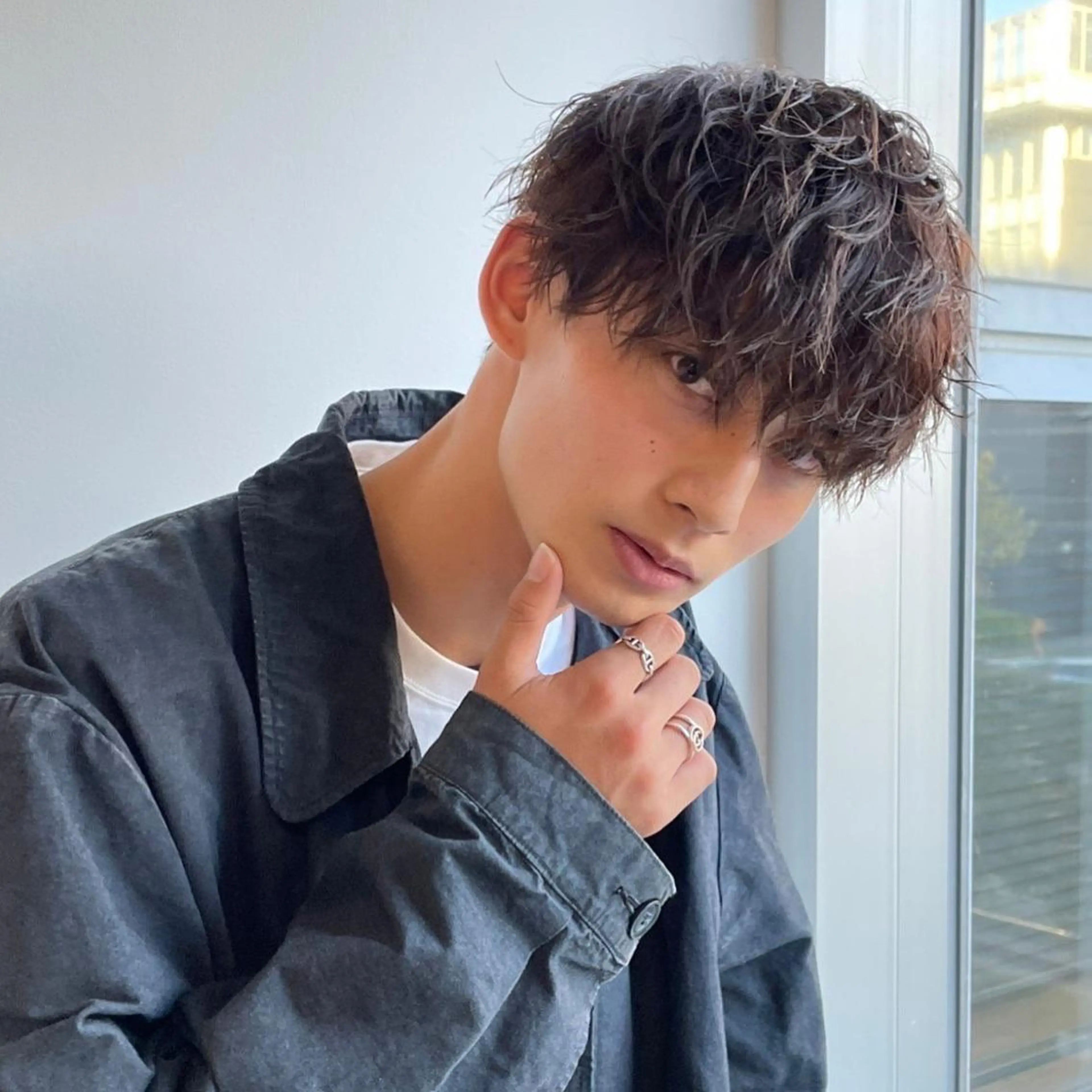 ショート カラー メンズ CLUTCH天王寺 西藤遥河のヘアスタイル