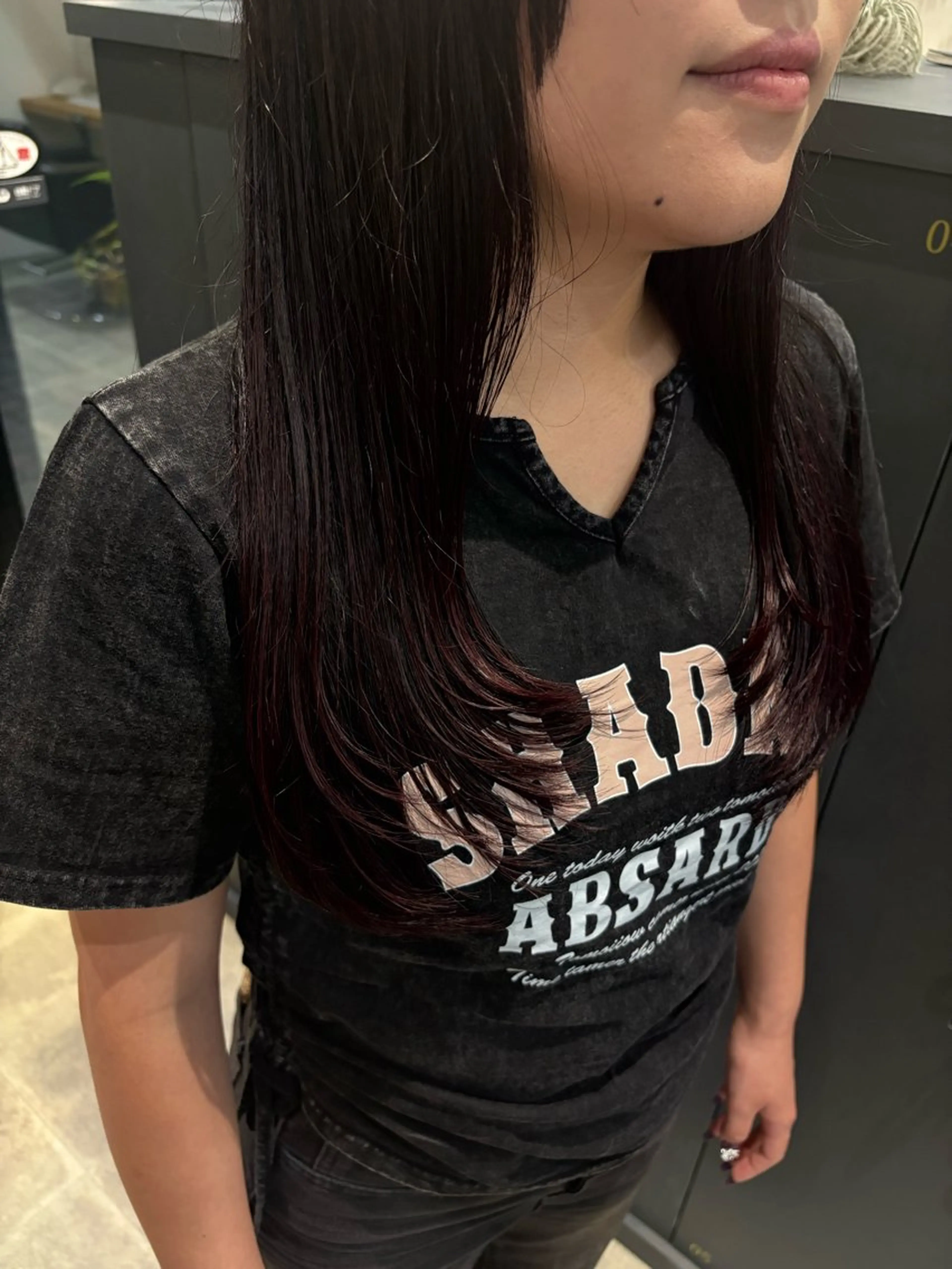 セミロング カラー レイヤーカット カット 田村 亜衣華のヘアスタイル