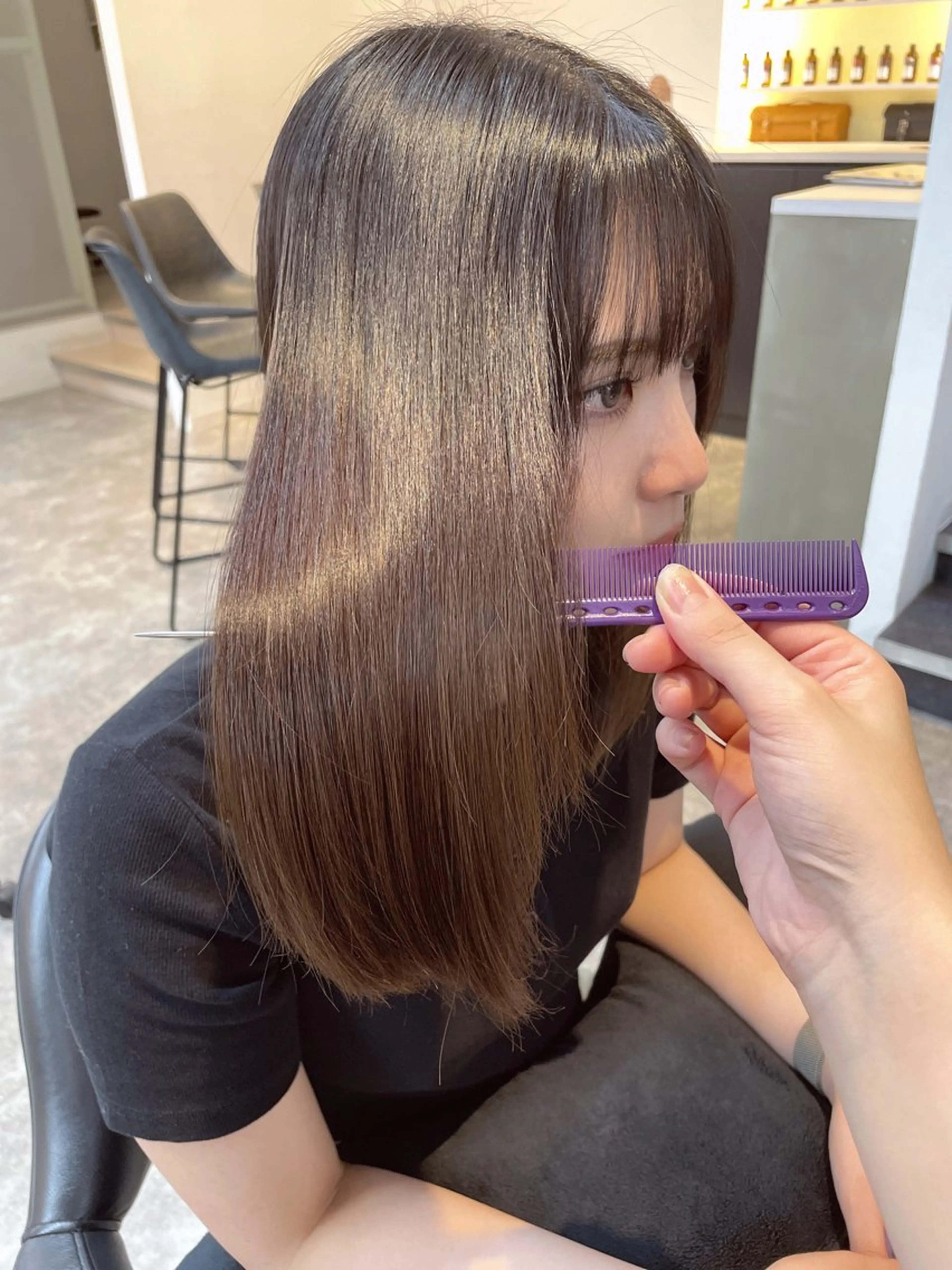 セミロング 札幌クロスパーマ /🎀柴田ひな🎀のヘアスタイル