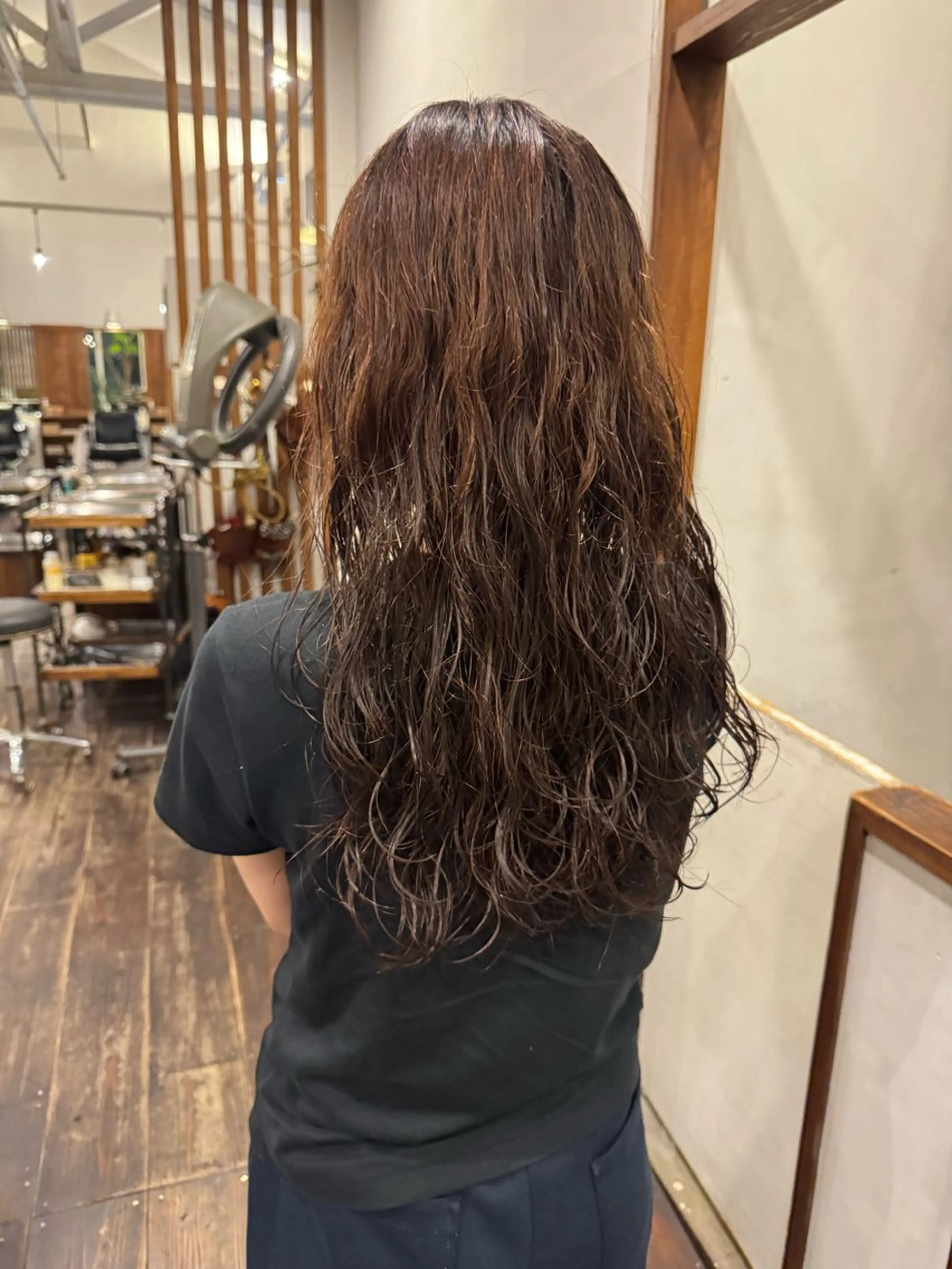 ロング パーマ カット パーマ MOK大阪梅田店 Asahiのヘアスタイル