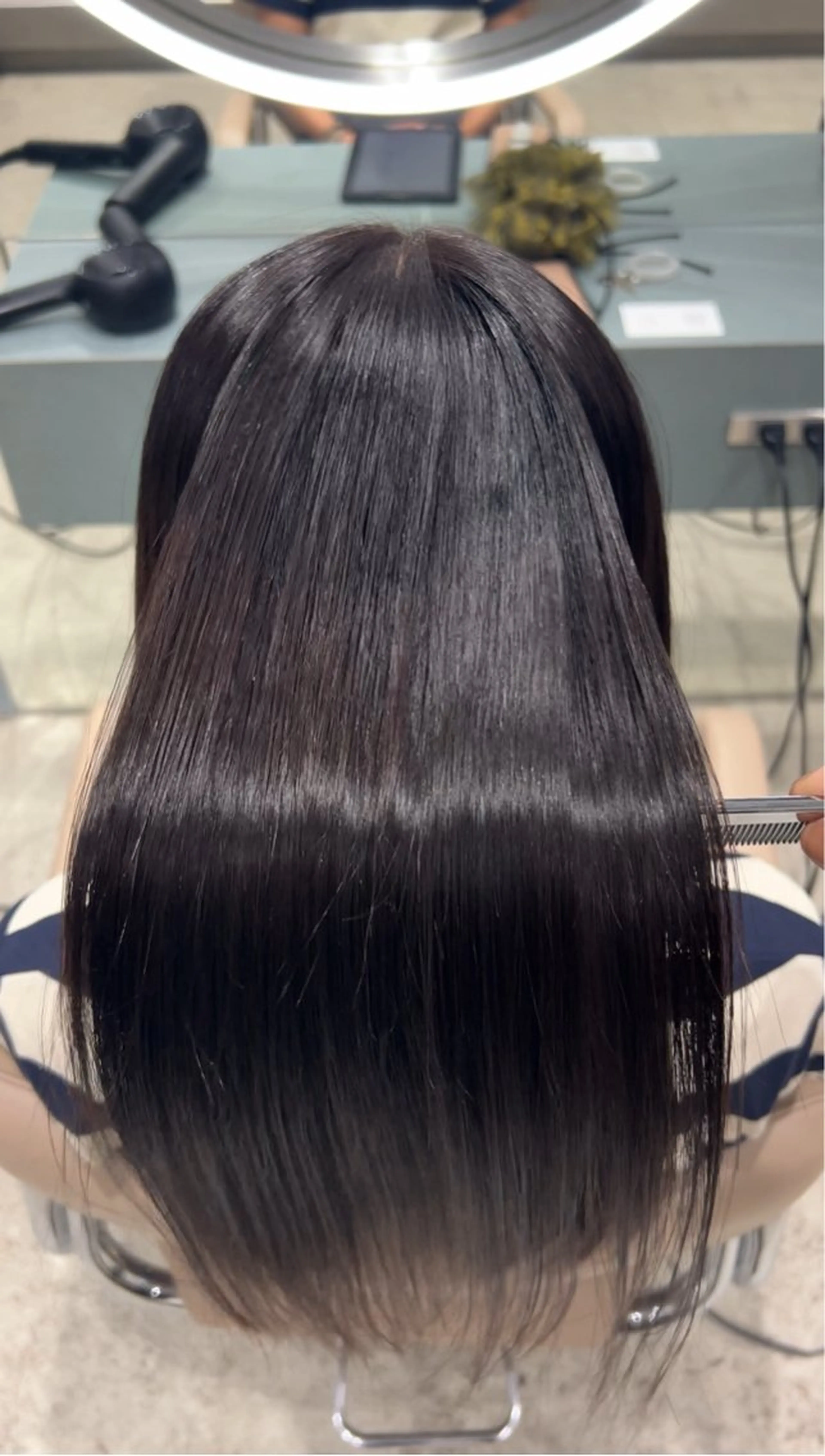 ミディアム カラー カット ヘアカラー 縮毛矯正 トリートメント ✨髪質改善 縮毛矯正 艶髪 立川 コウキ✨のヘアスタイル