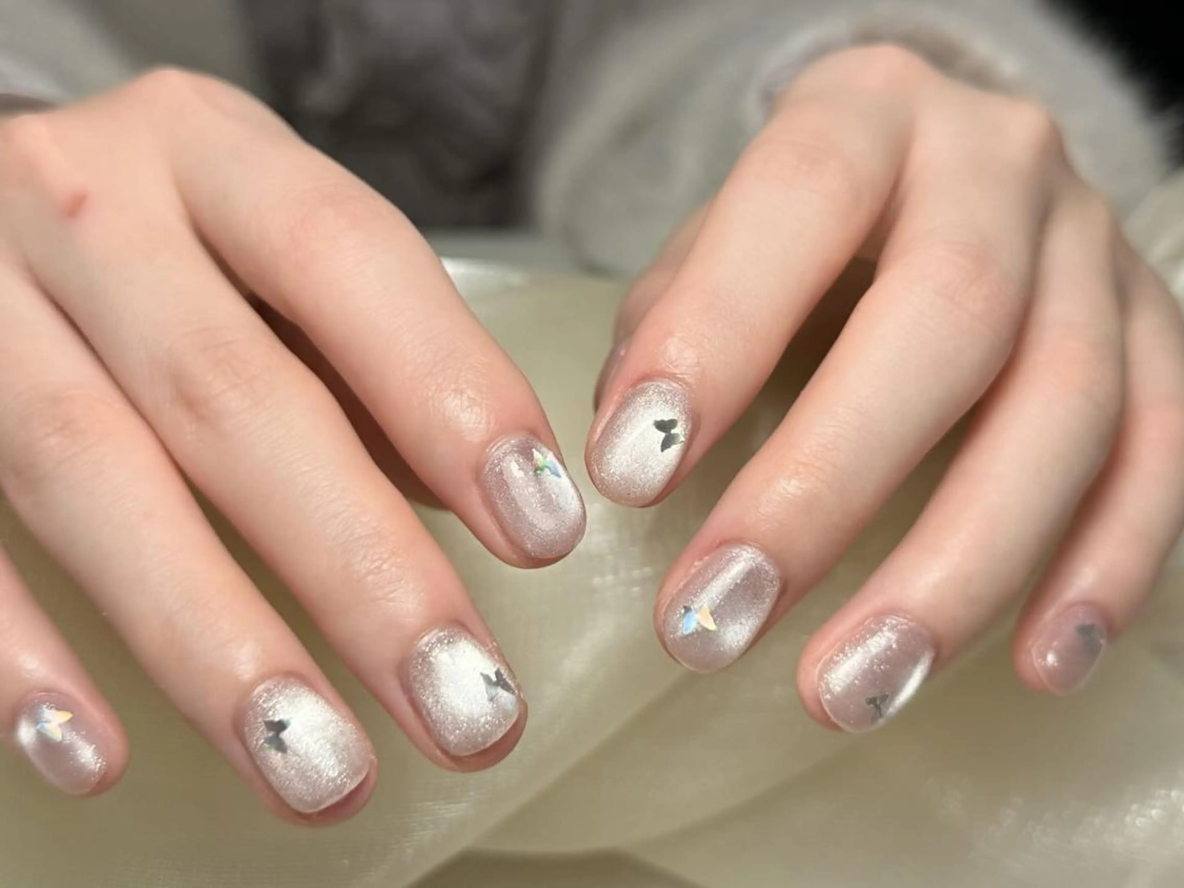 ネイル チークネイル 長さ出し フレンチネイル グラデーション マグネットネイル ハンドネイル ハンドケア 💕Dreamy KIYO💕のネイルデザイン