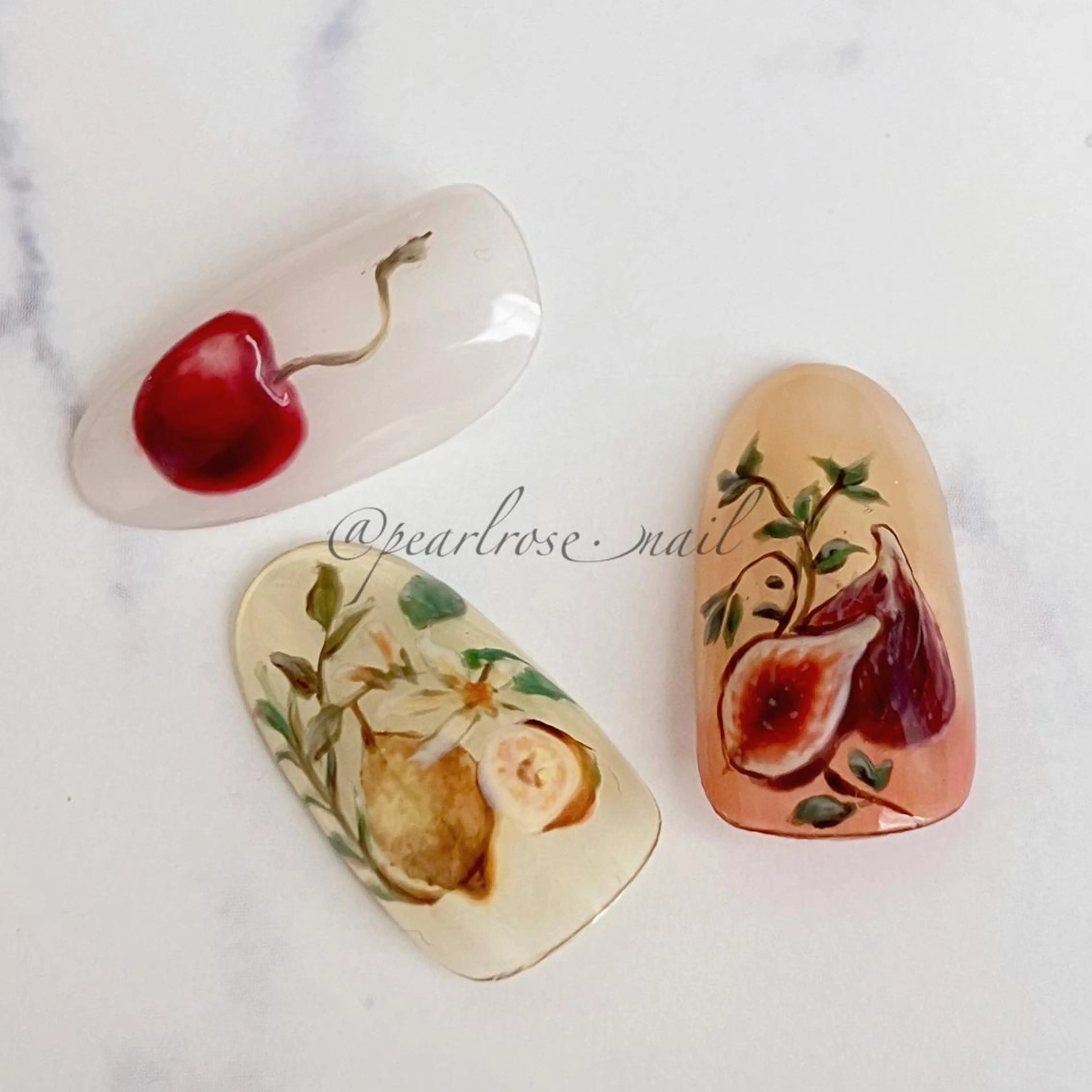 ネイル アートネイル ハンドネイル Beauty salon Ryu・ange所属・PEARL ROSE パールローズのネイルデザイン