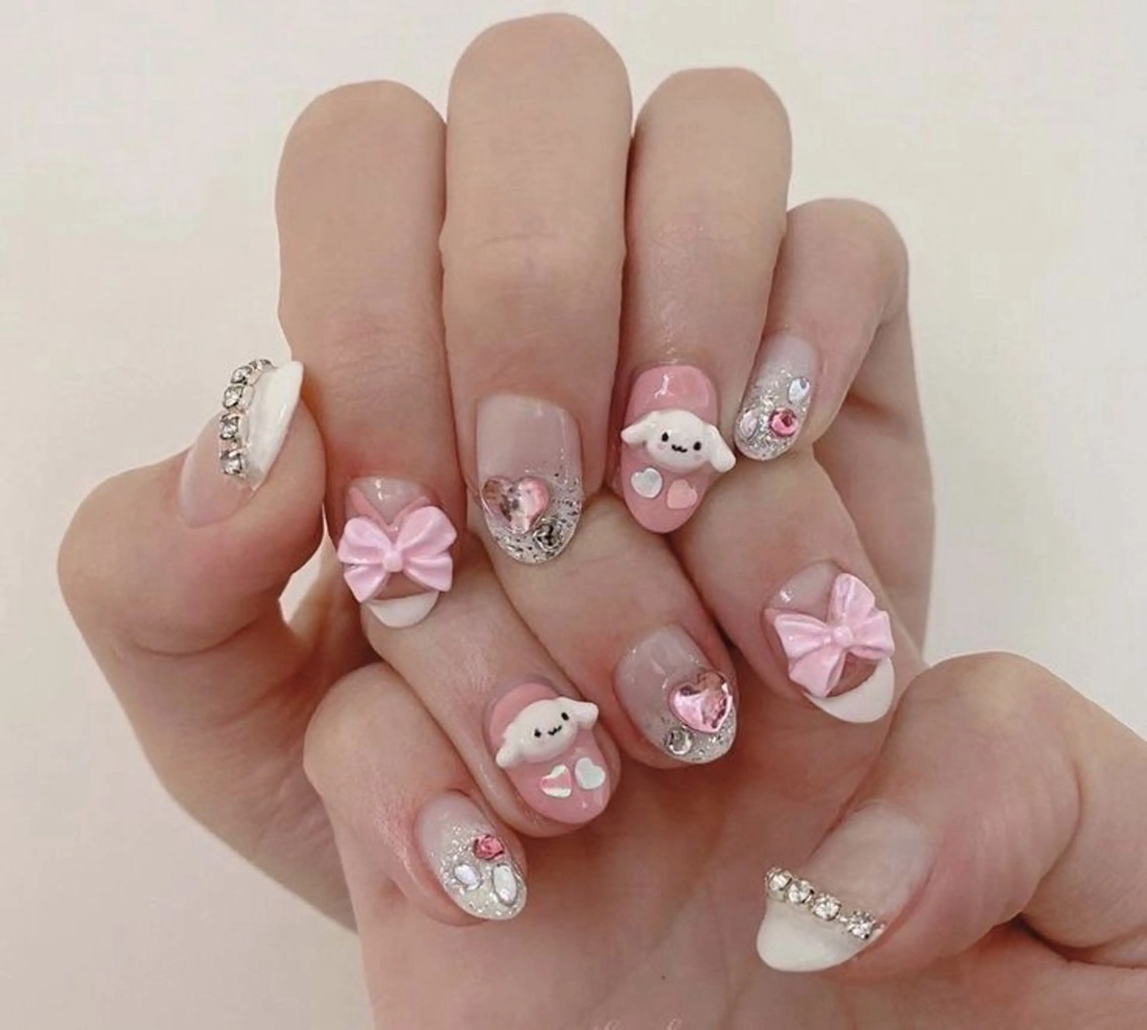 ネイル 長さ出し フレンチネイル グラデーション 卒業式 マグネットネイル MIHANA NAILのネイルデザイン