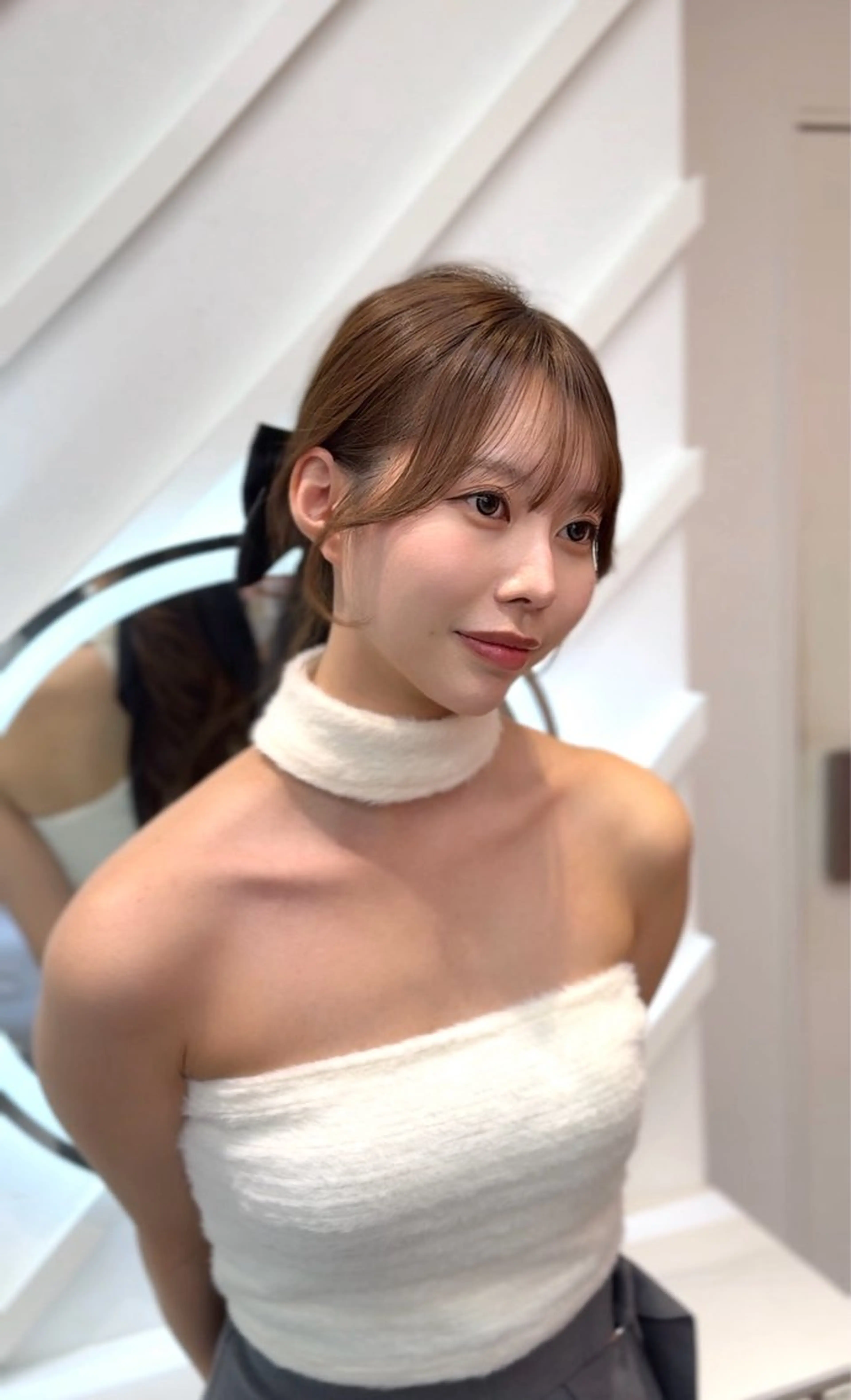 ロング カラー 山崎/ボブ縮毛矯正 レイヤー髪質改善のヘアスタイル