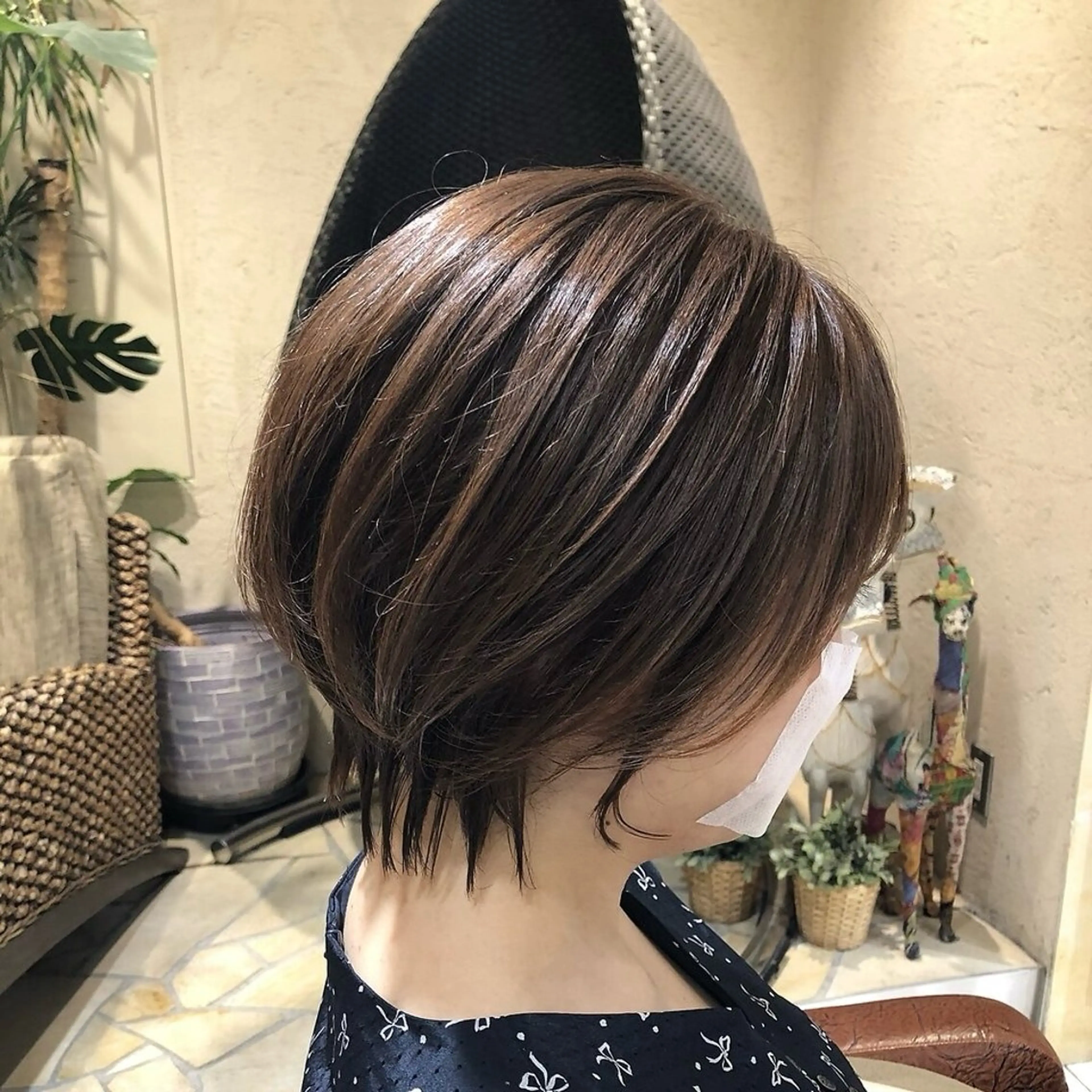 ショート カラー パーマ シャドウパーマ 石見のヘアスタイル