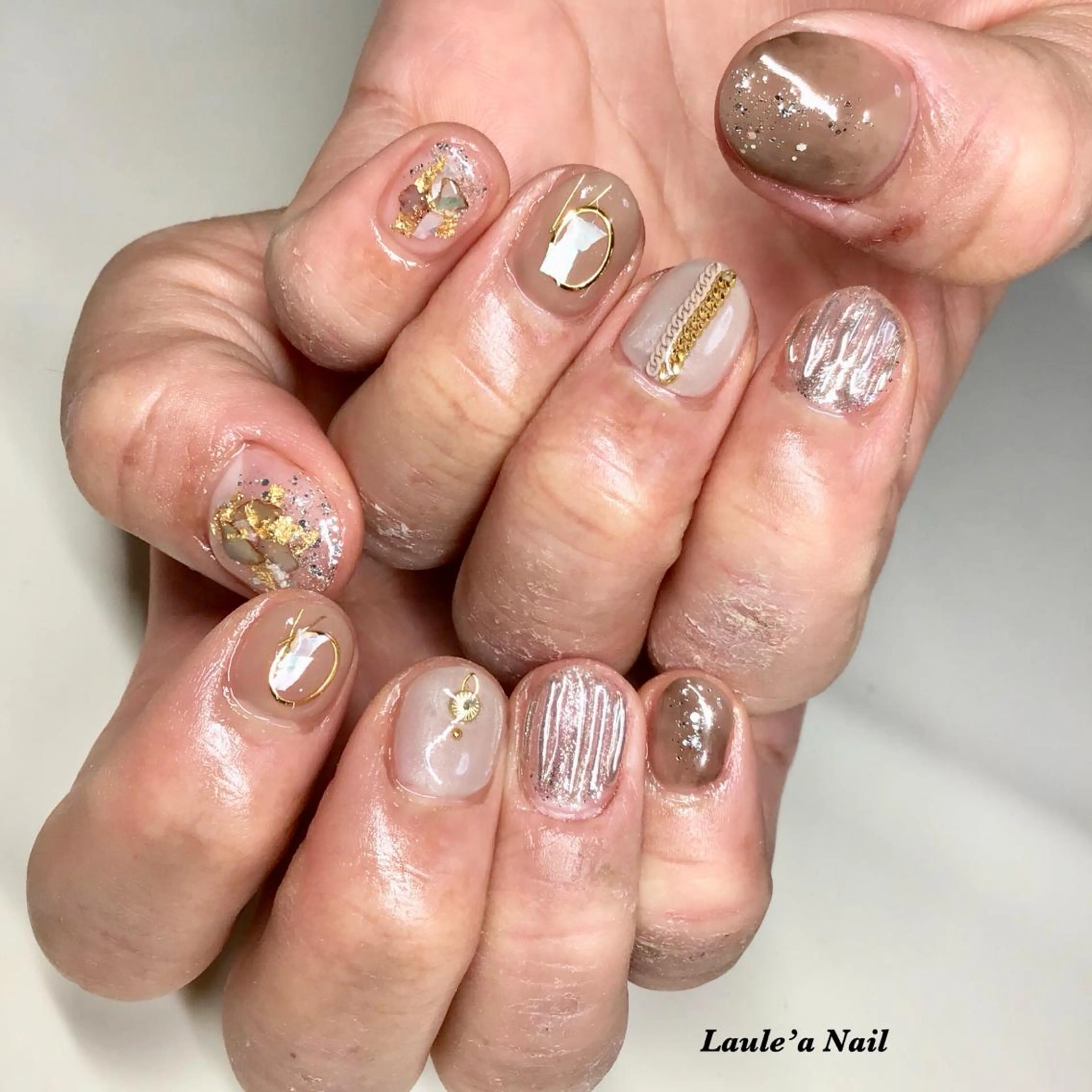 ロング ネイル マツエク・マツパ 福田 加奈のネイルデザイン