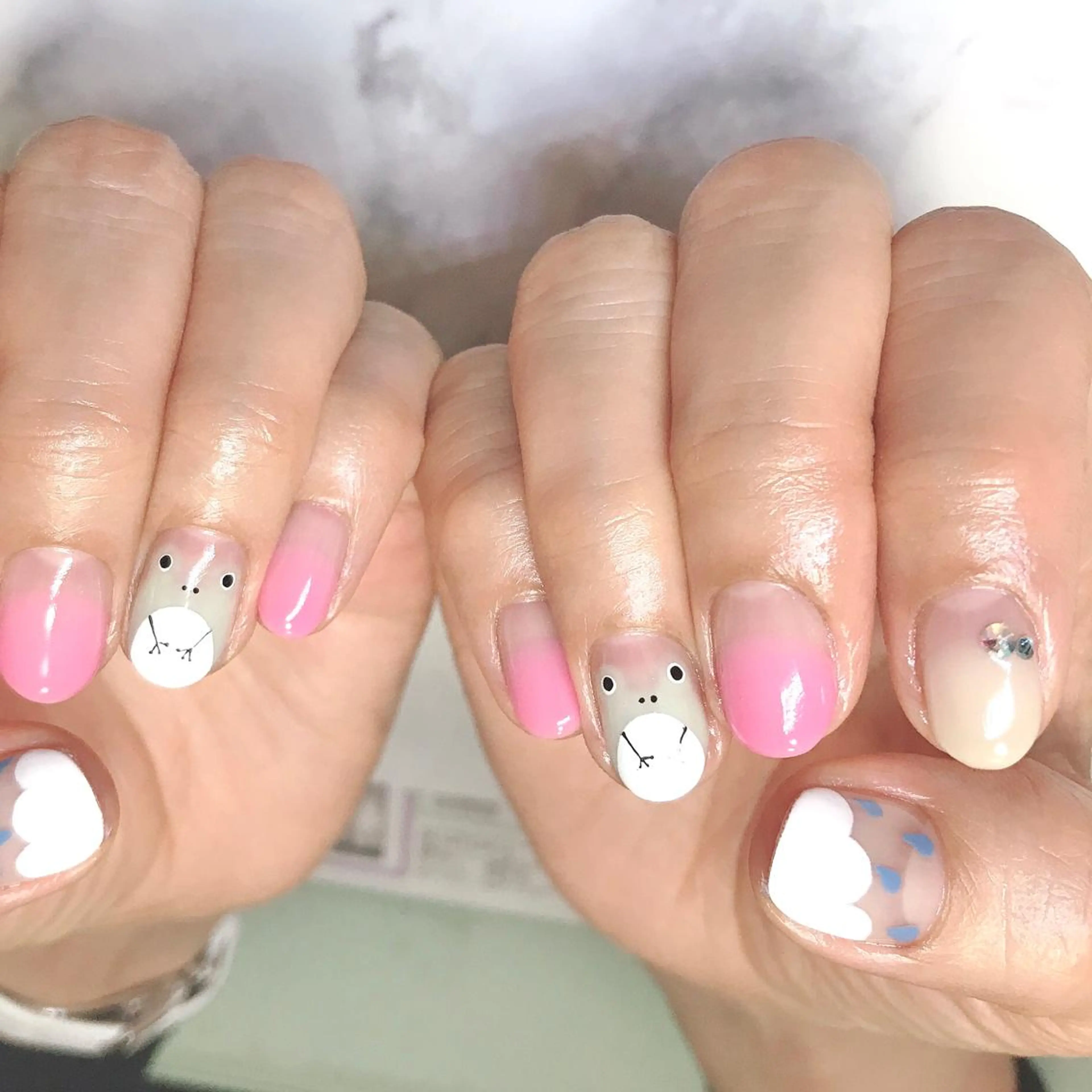 ネイル アートネイル フレンチネイル ステラ marikominoのネイルデザイン