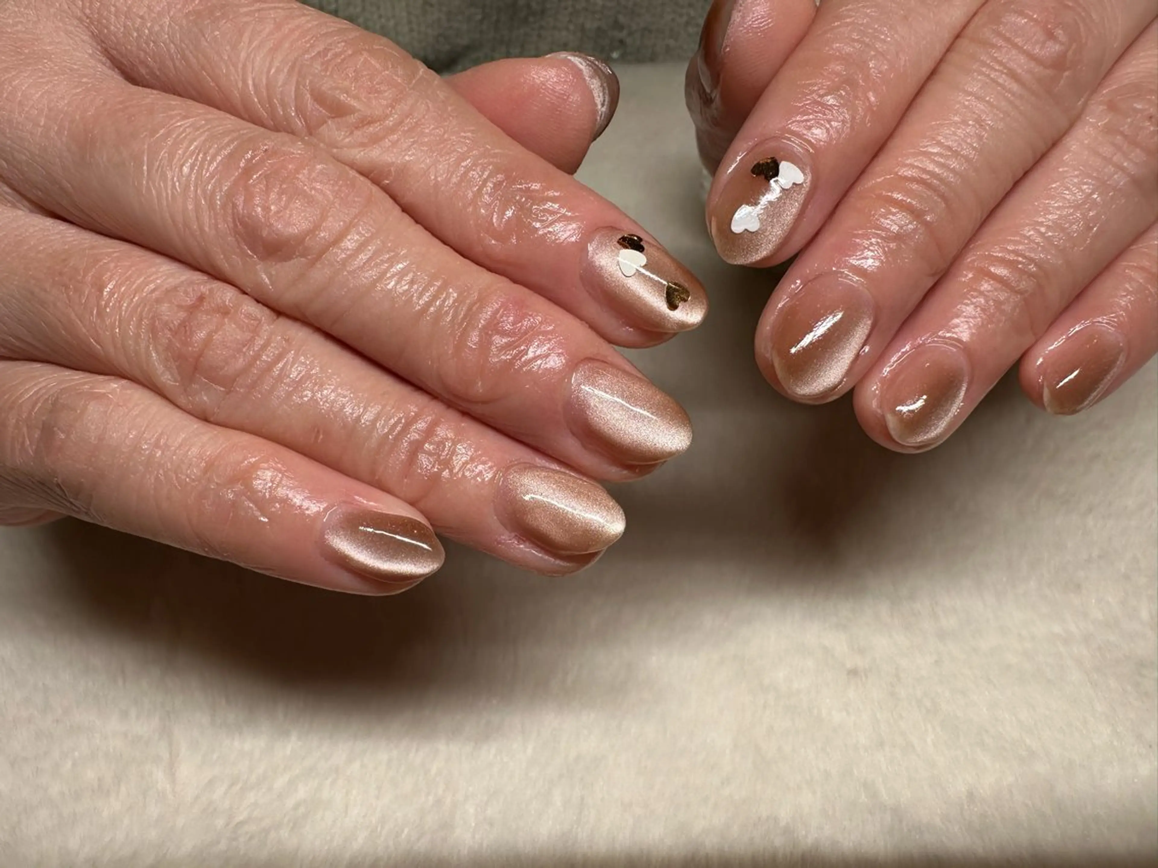 ネイル ハート マグネットネイル バレンタイン ハンドネイル 小林 麻里のネイルデザイン