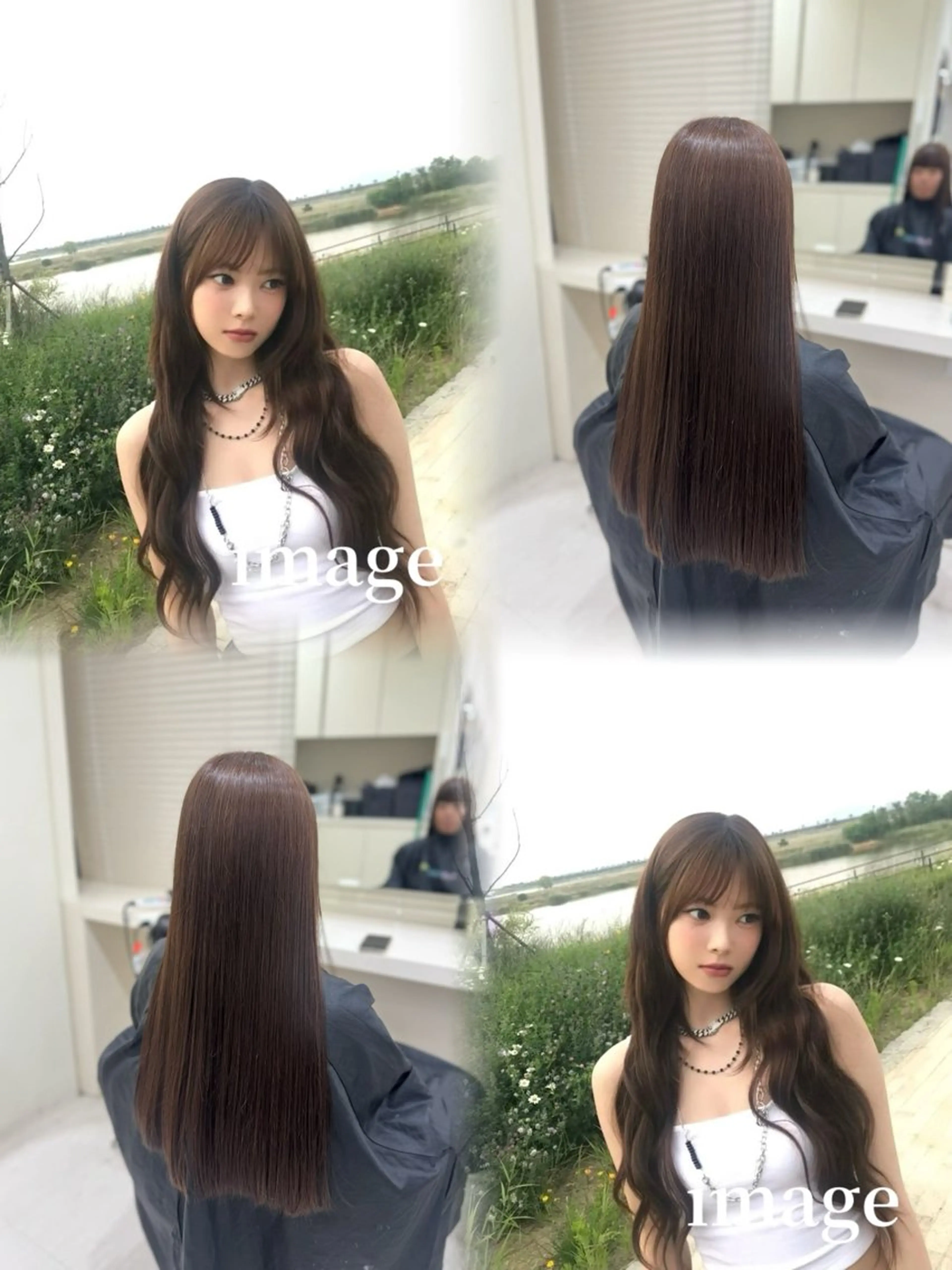 ロング カラー ヘアカラー 🤍韓国大人っぽ ベージュMAI🤍のヘアスタイル