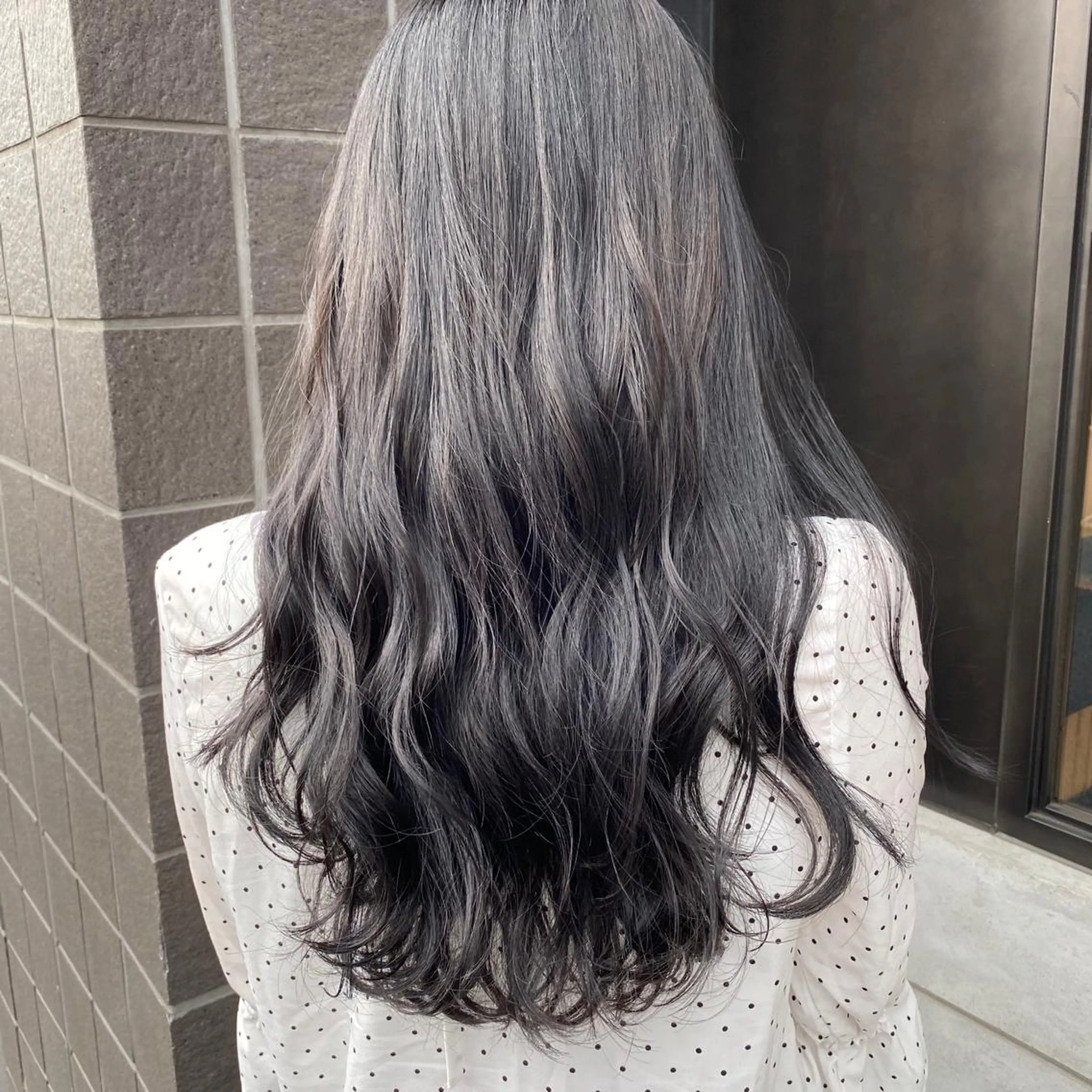 ロング カラー 透明感カラー ネイビーカラー ボブ/ハイトーン 立川loose 下田のヘアスタイル