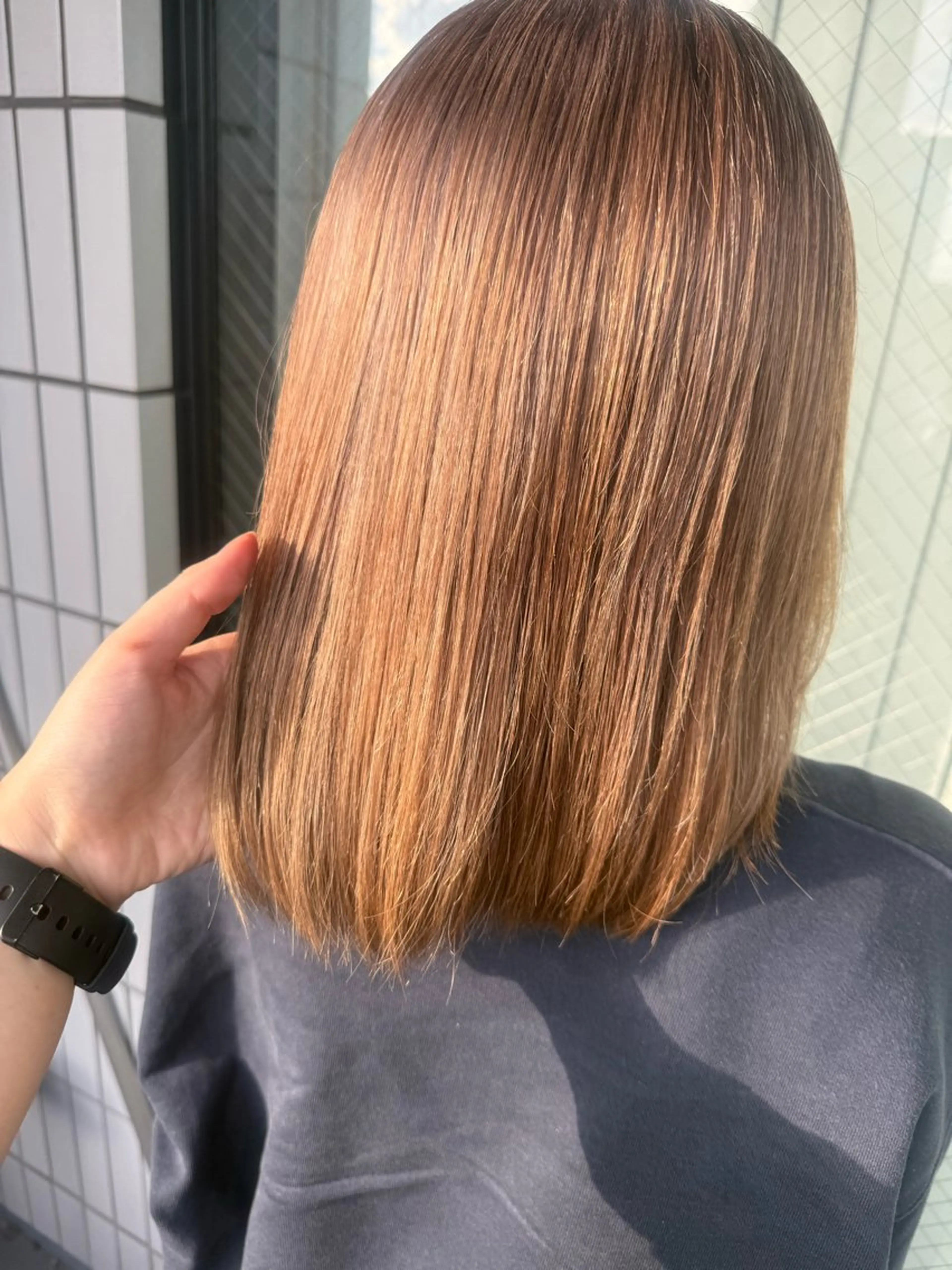 セミロング カラー ヘアカラー トリートメント 🫧ブリーチモデル/ 透明感カラー /みきのヘアスタイル