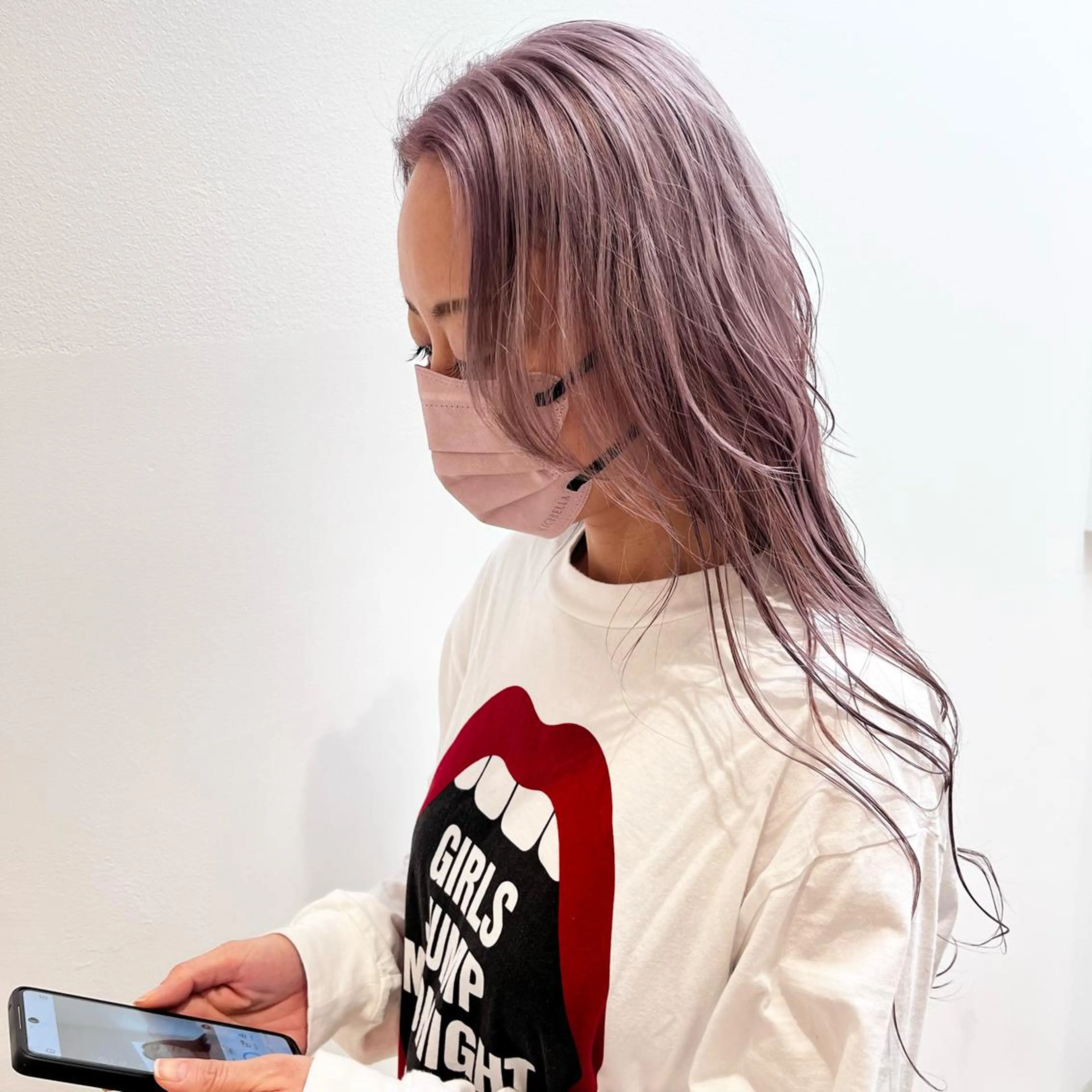 ロング カラー ヘアカラー 🐺ウルフ× ハイトーン🐺MOEのヘアスタイル