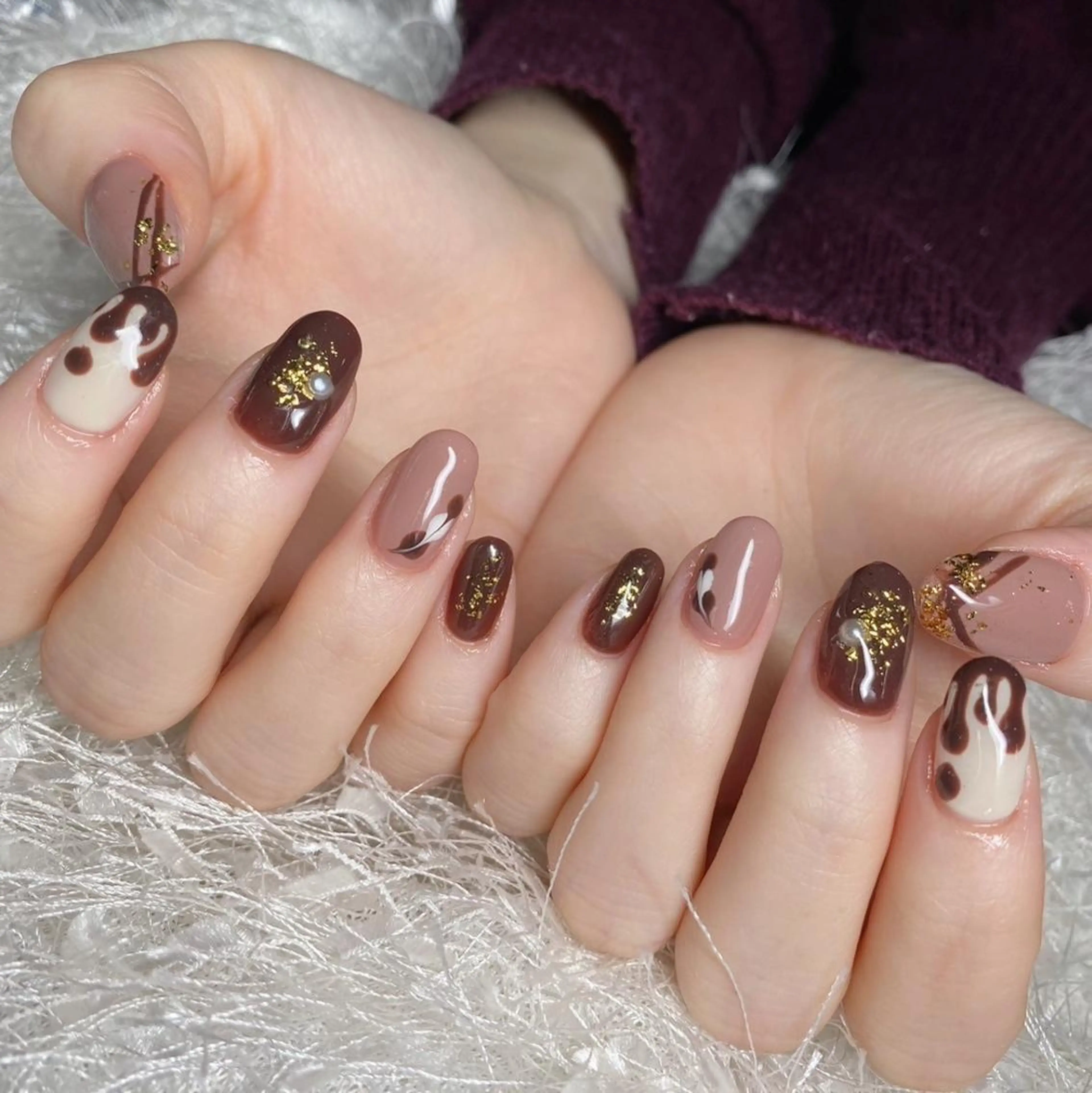 ネイル 長さ出し フレンチネイル ジェルネイル グラデーション 韓国ネイル ハンドネイル Nail&eye Belire 新宿のネイルデザイン