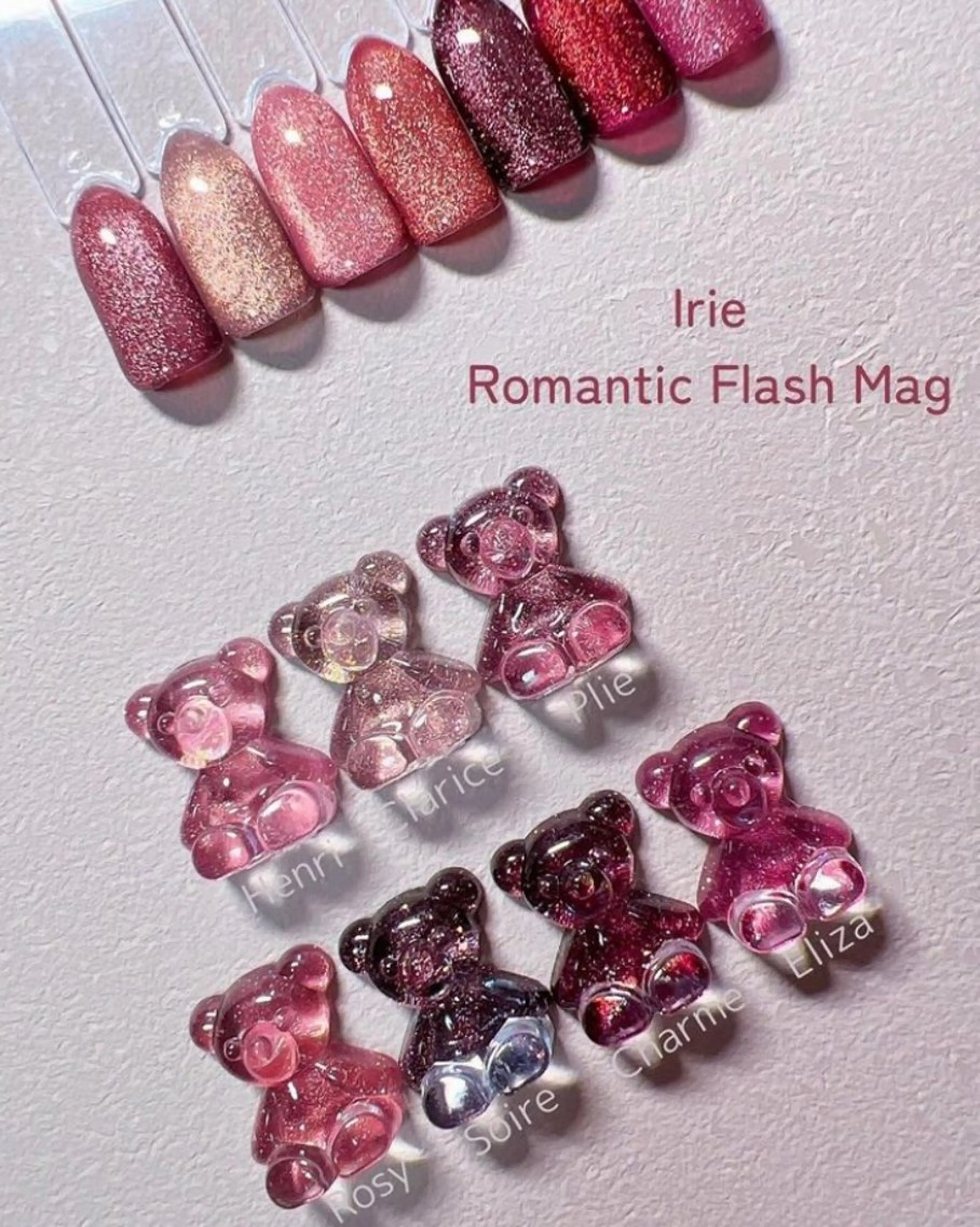 ネイル フラッシュネイル フラッシュマグ マグネットネイル ピンク クリスマス ハンドネイル ボガスティーズネイル 川崎店のネイルデザイン