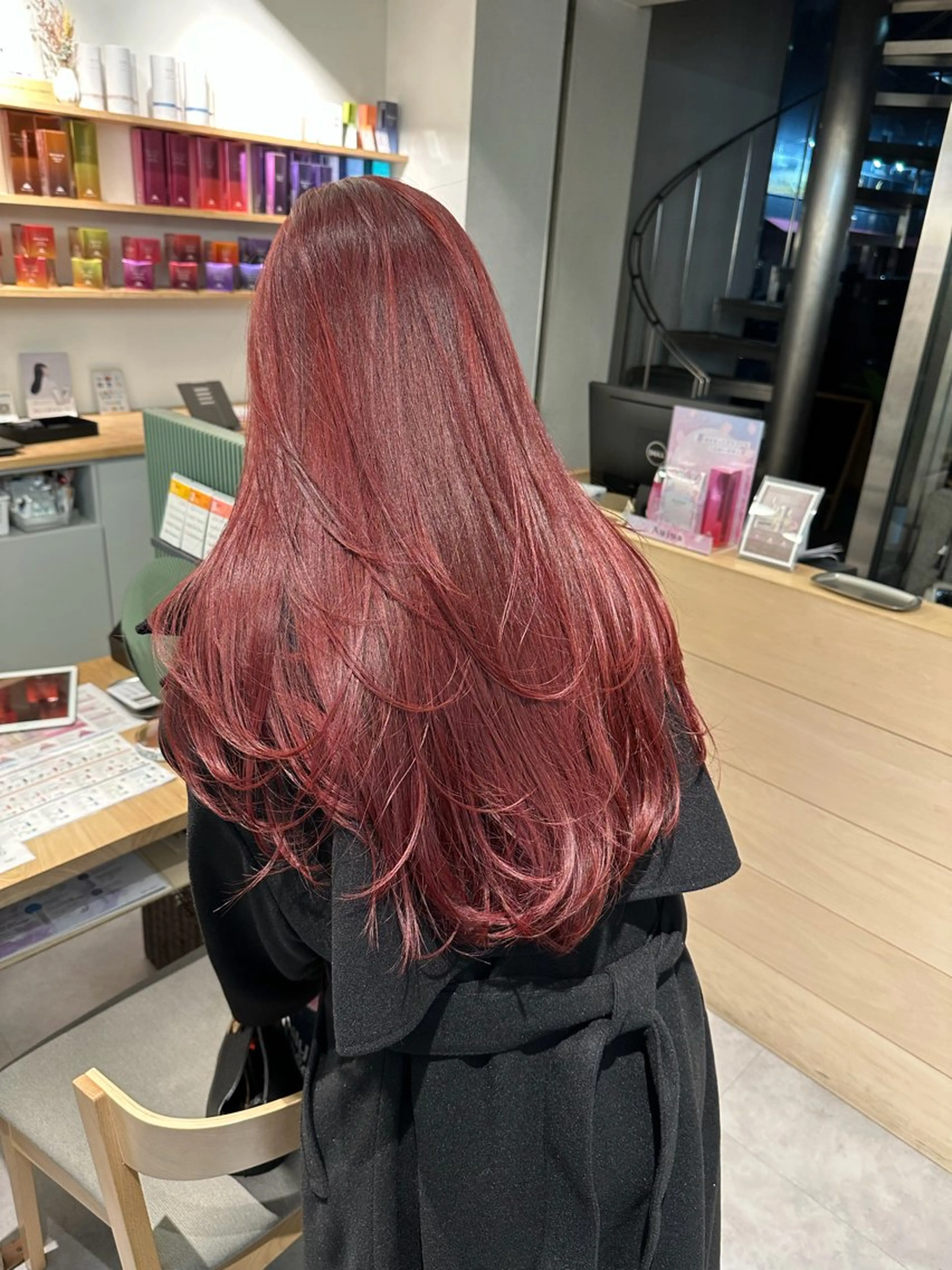 ロング カラー 黒木 悠大のヘアスタイル