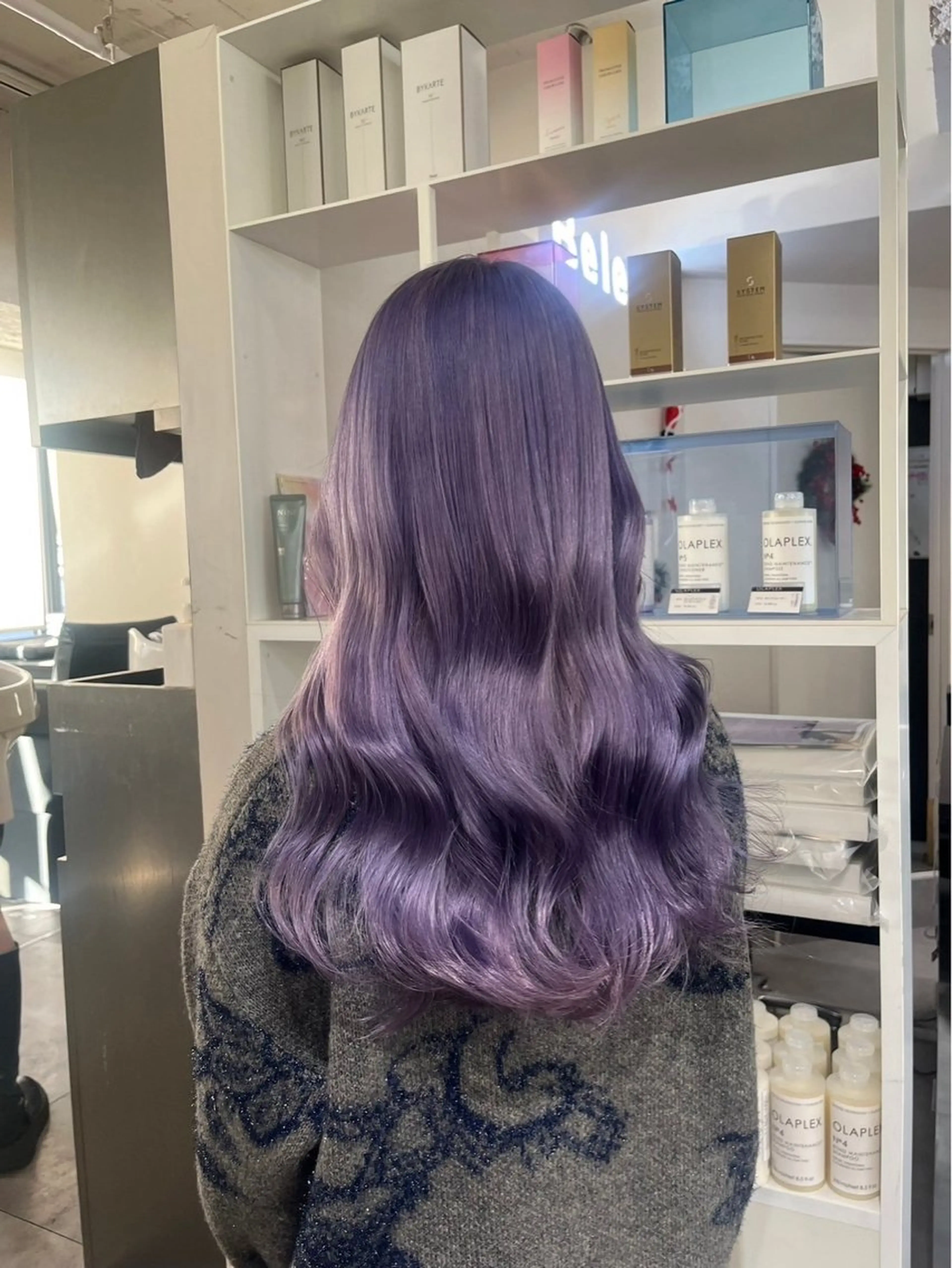 ロング カラー ヘアカラー トリートメント なな ハイトーン/艶髪✨️のヘアスタイル